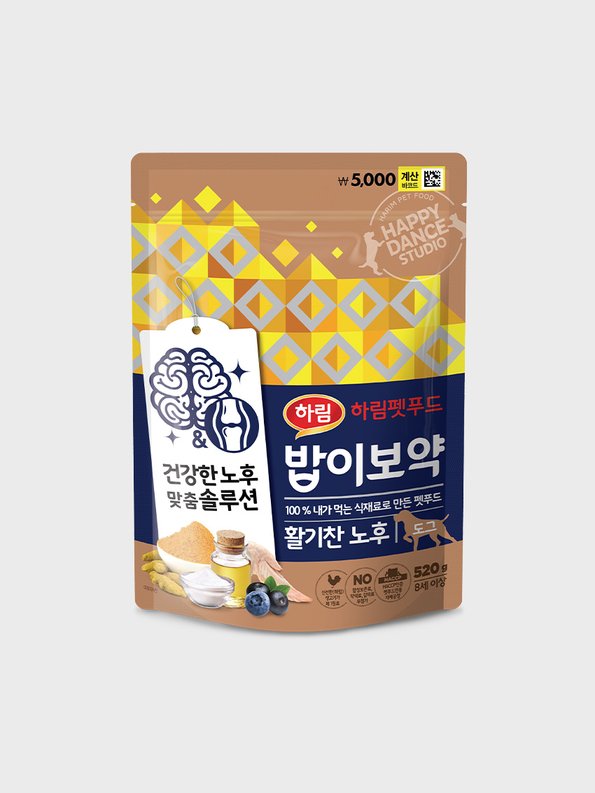 [펫] 하림 밥이보약 DOG 활기찬 노후 520 g
