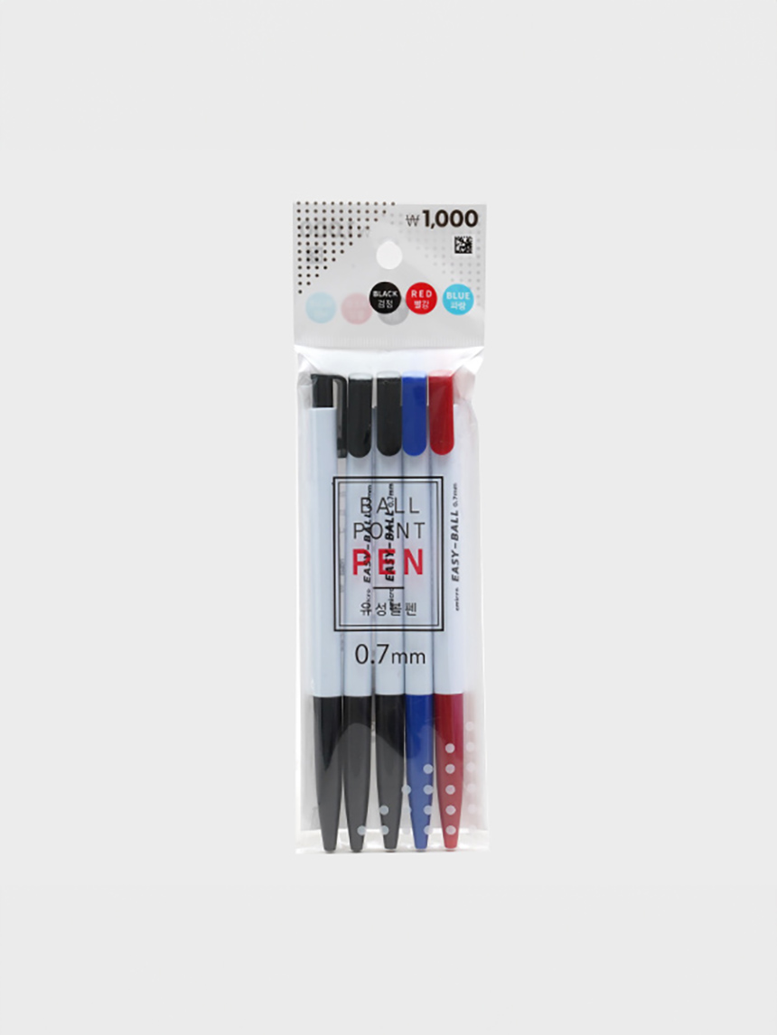 5 Easyball permanent pens (0.7mm/mixed)