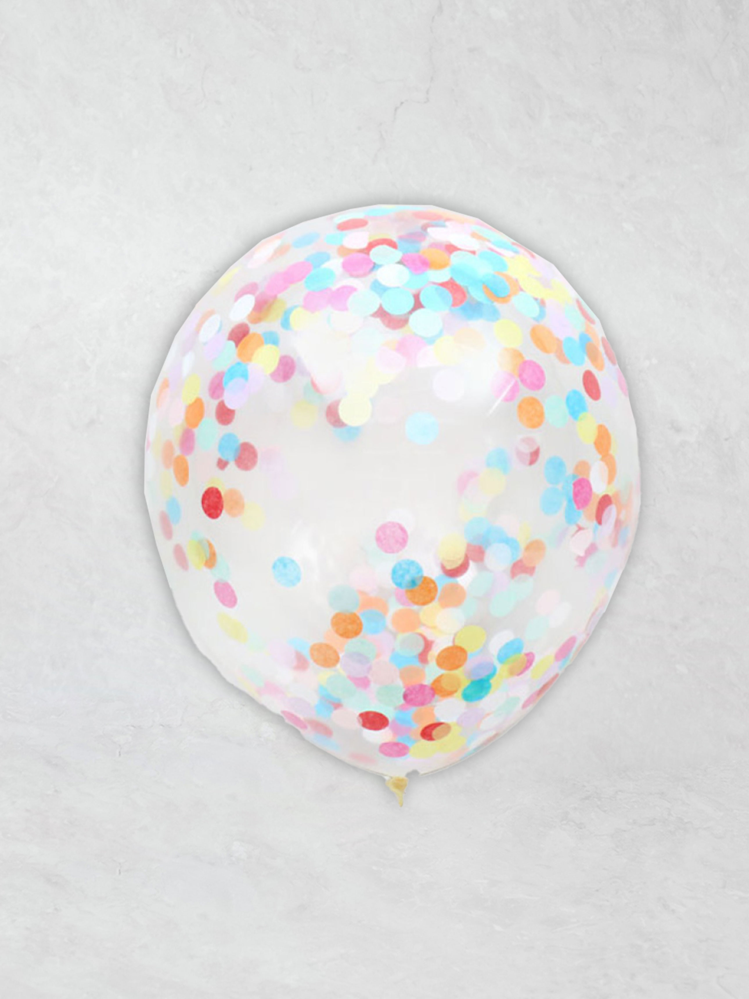 Rainbow confetti balloons 30cm (5 pieces)