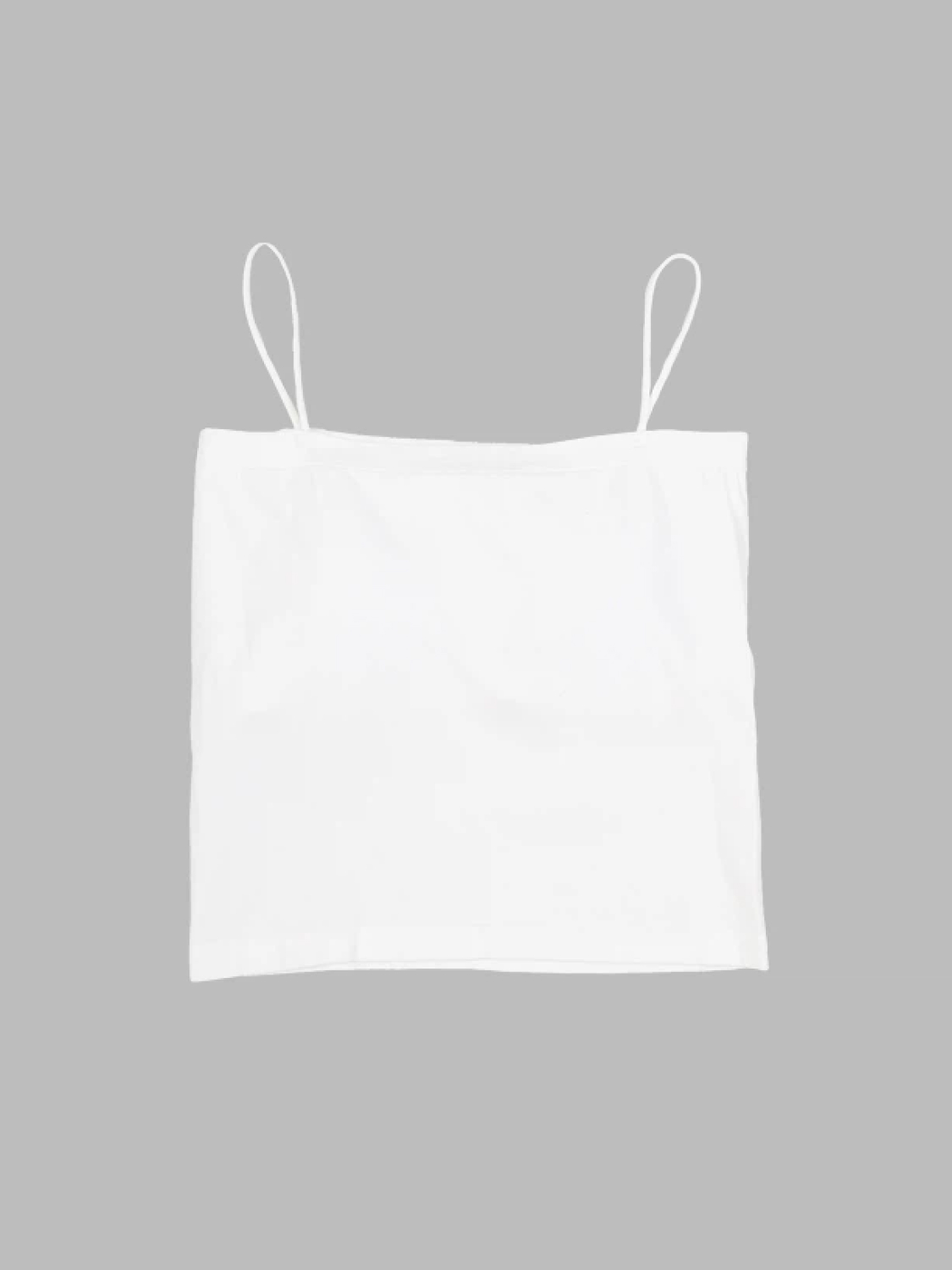 Cap built-in sleeveless inner white