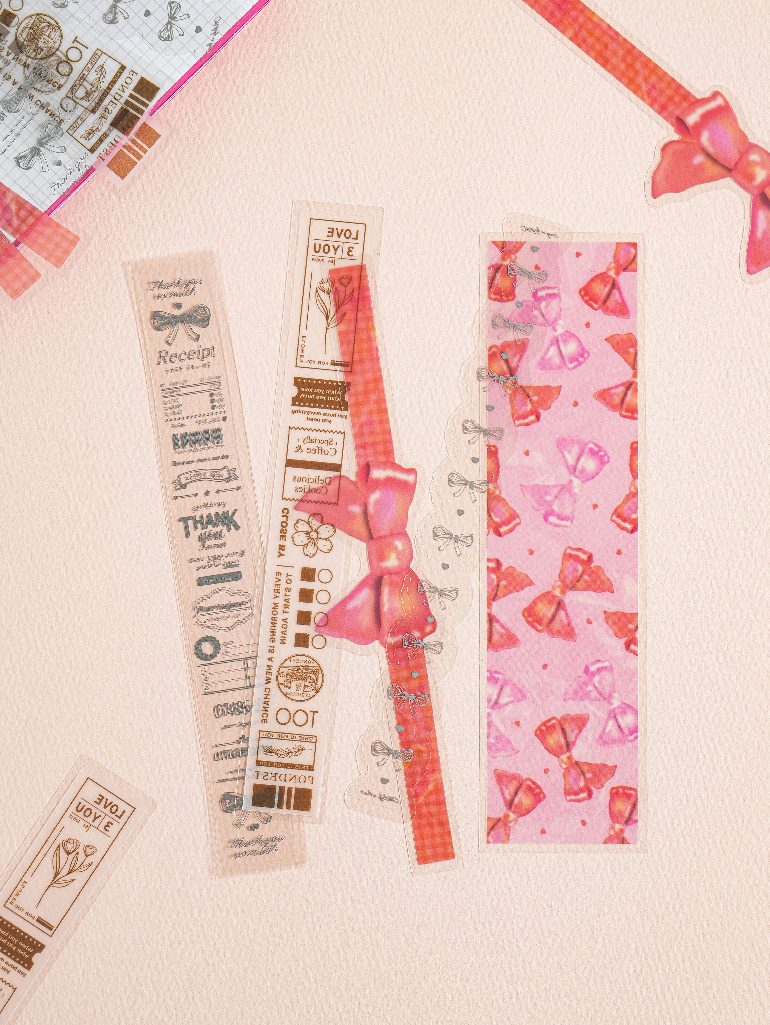 Decorative band stickers, 20 sheets, ribbon