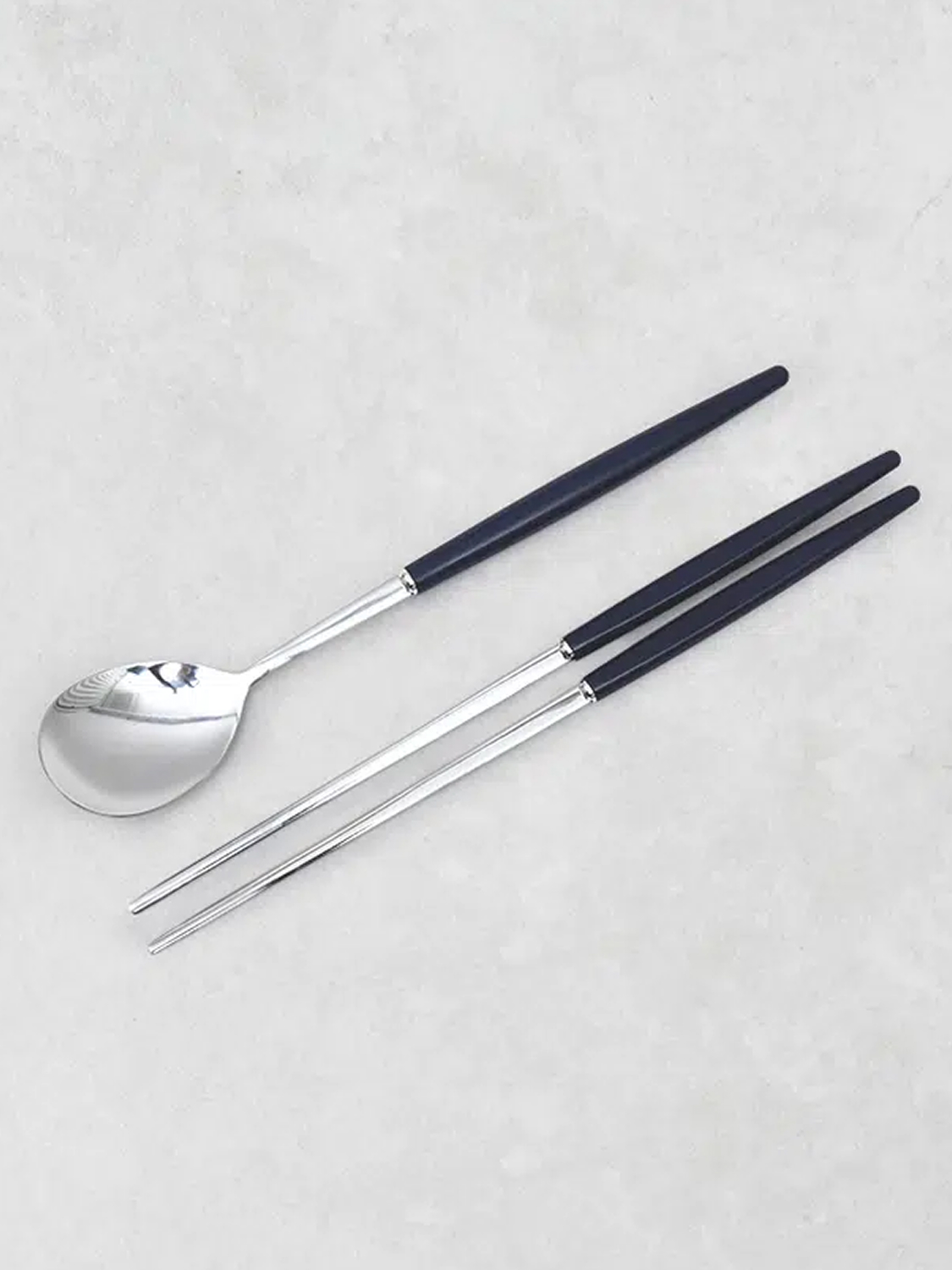 1 set of simple long handle spoons navy