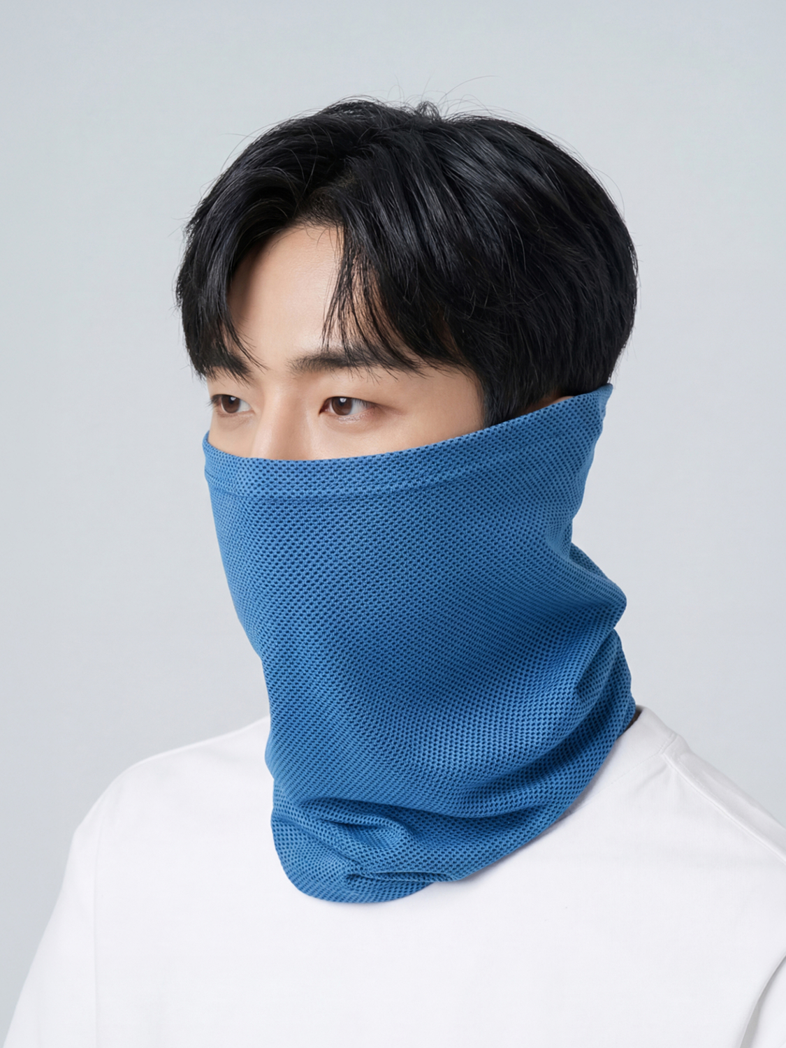 [UV 최대 98% 차단] 스포츠 머플러 단색 블루