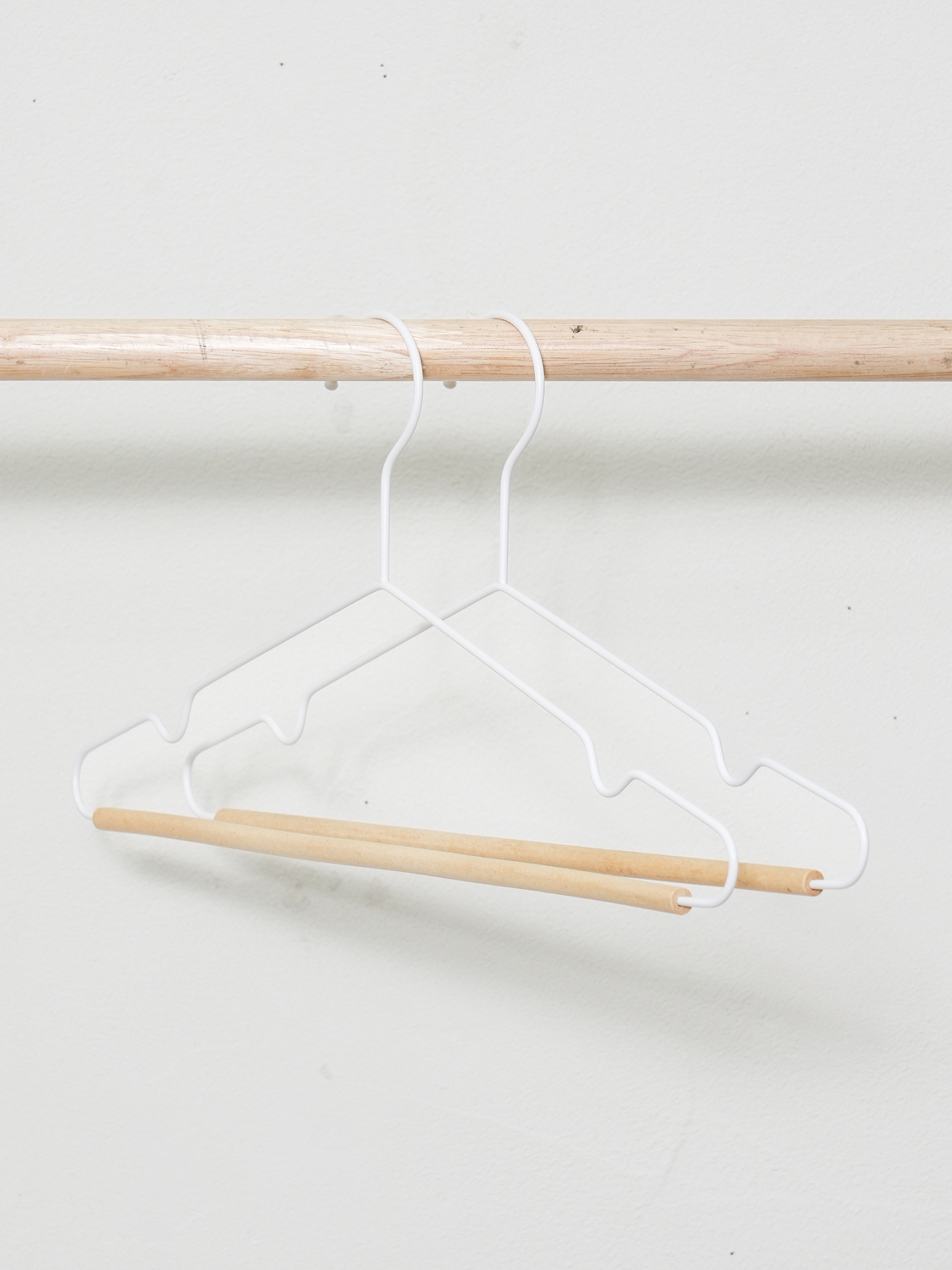 2 wood point steel hangers