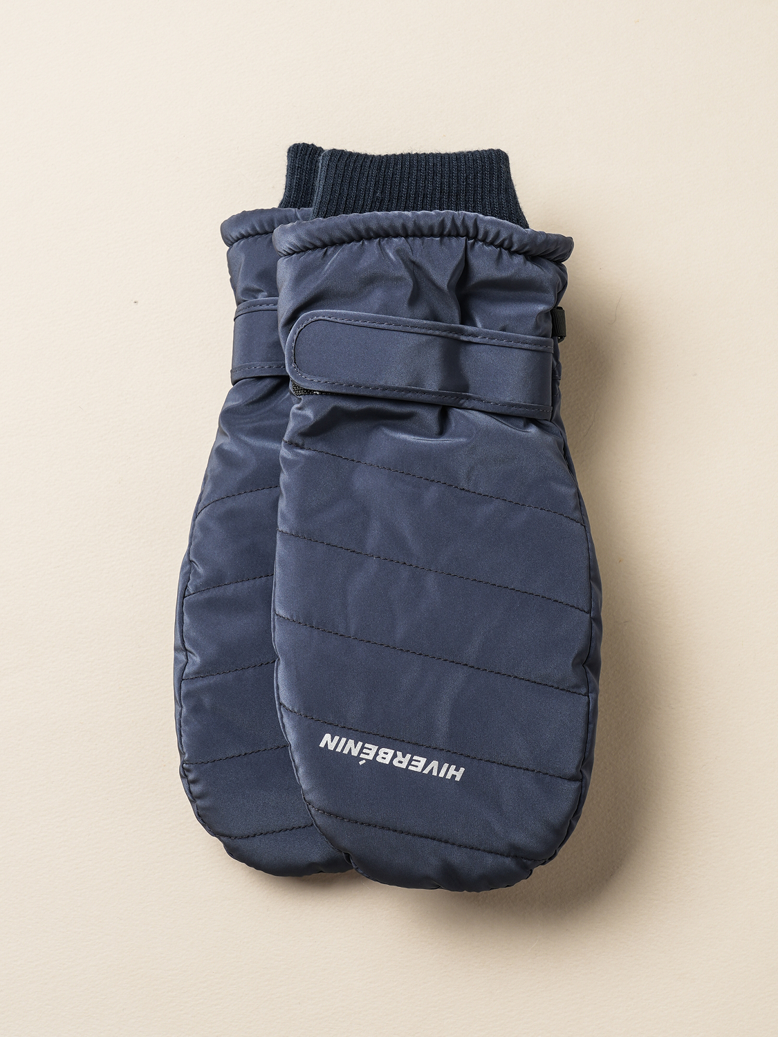Padded ski gloves navy