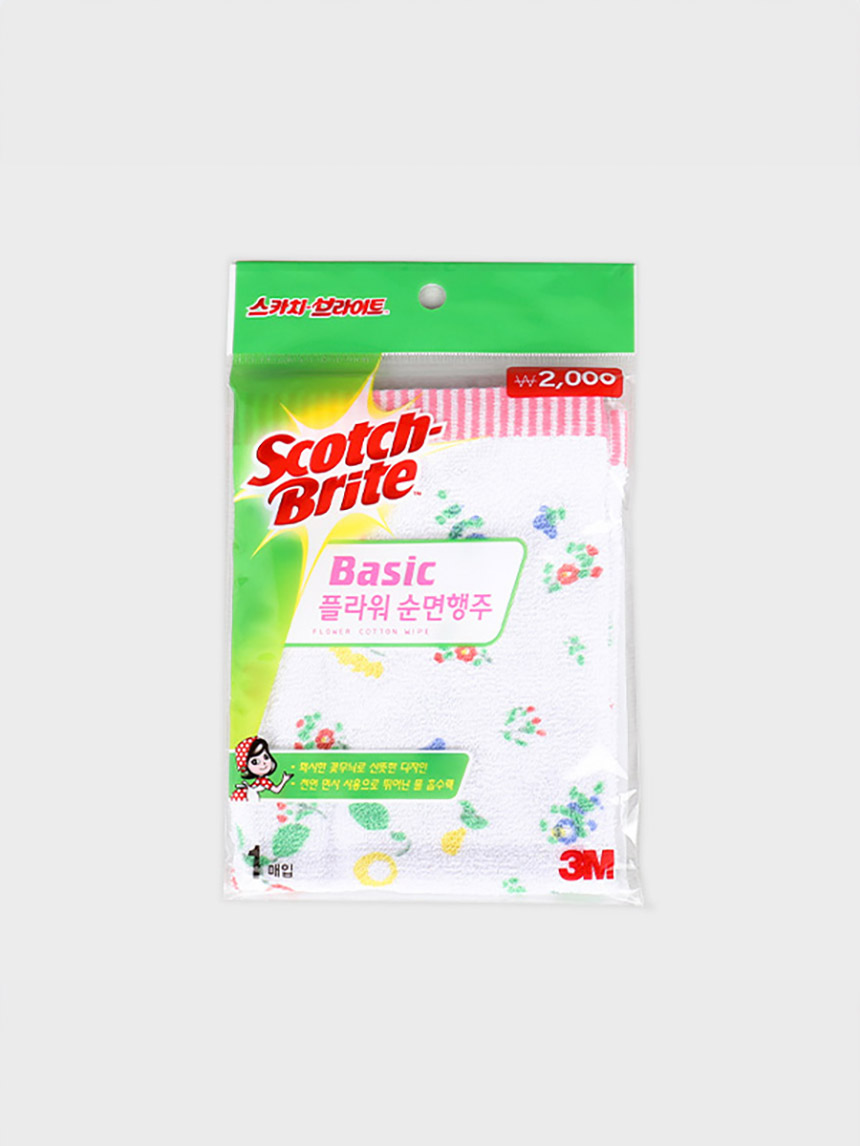 3M Scotchbrite Basic Flower Cotton Dishcloth