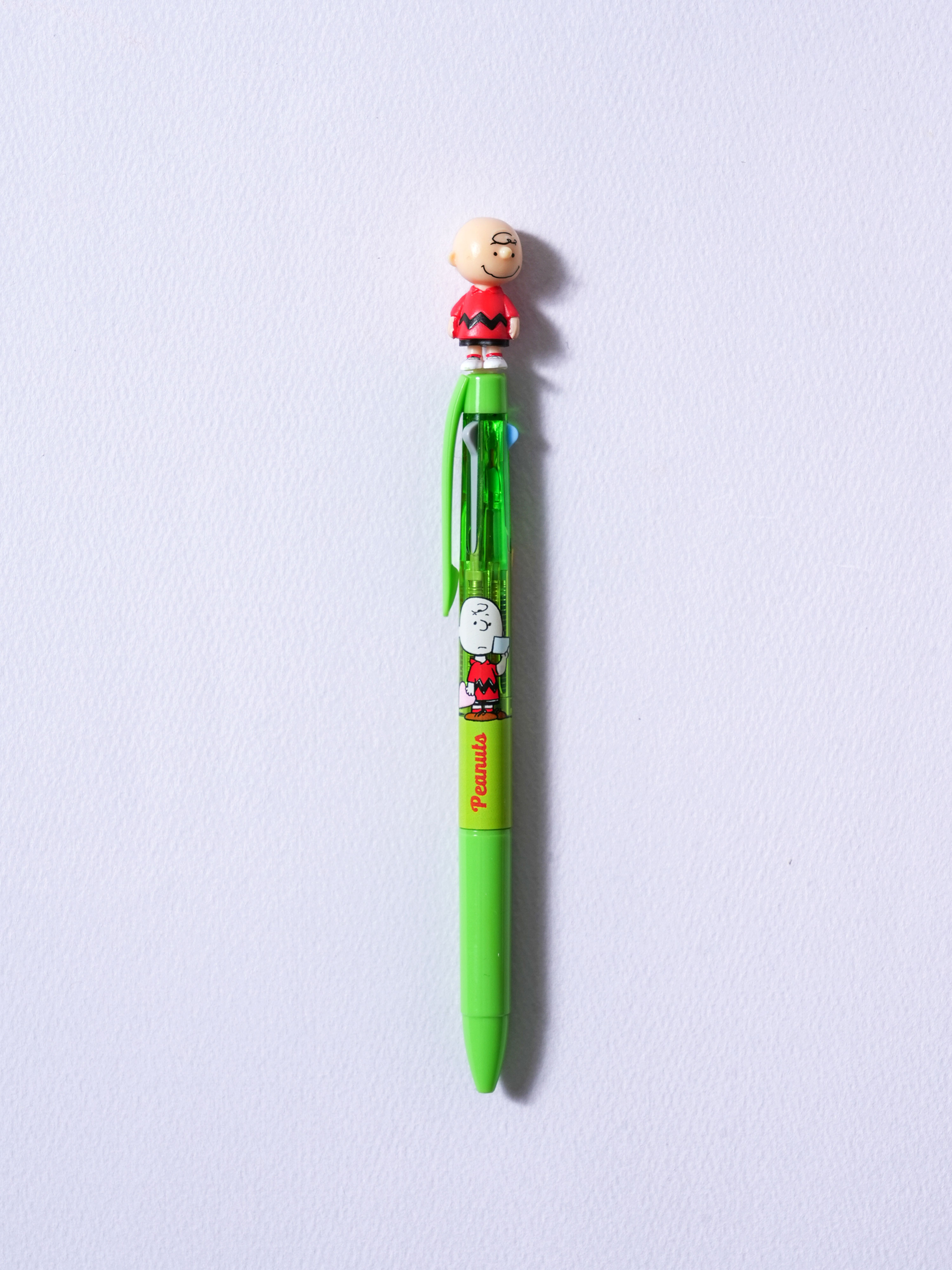 Peanuts Figure 3 Color Ballpoint Pen 0.5 mm Black Blue Red Charlie Brown Red