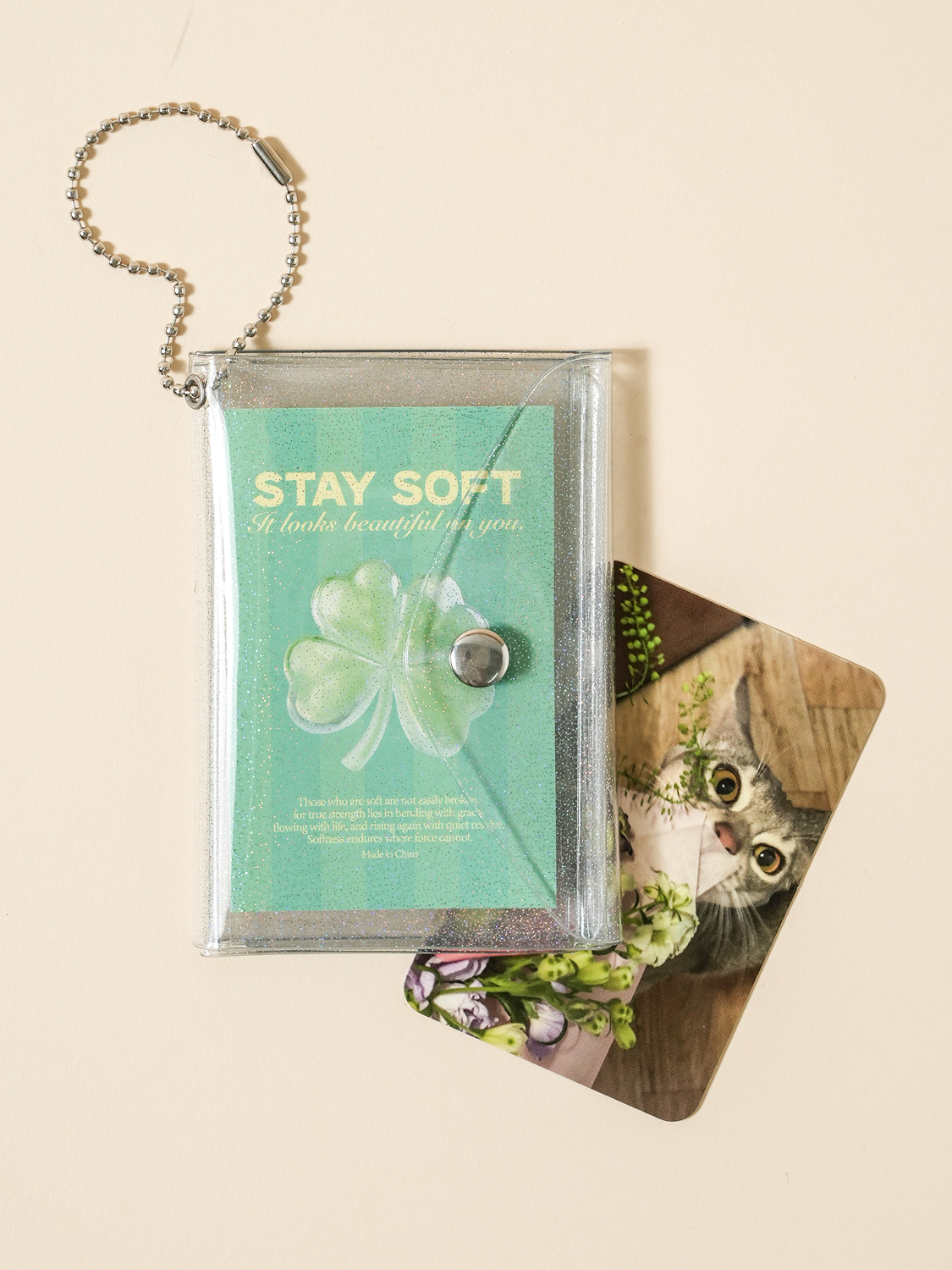 Glitter photo card pouch 4 pockets