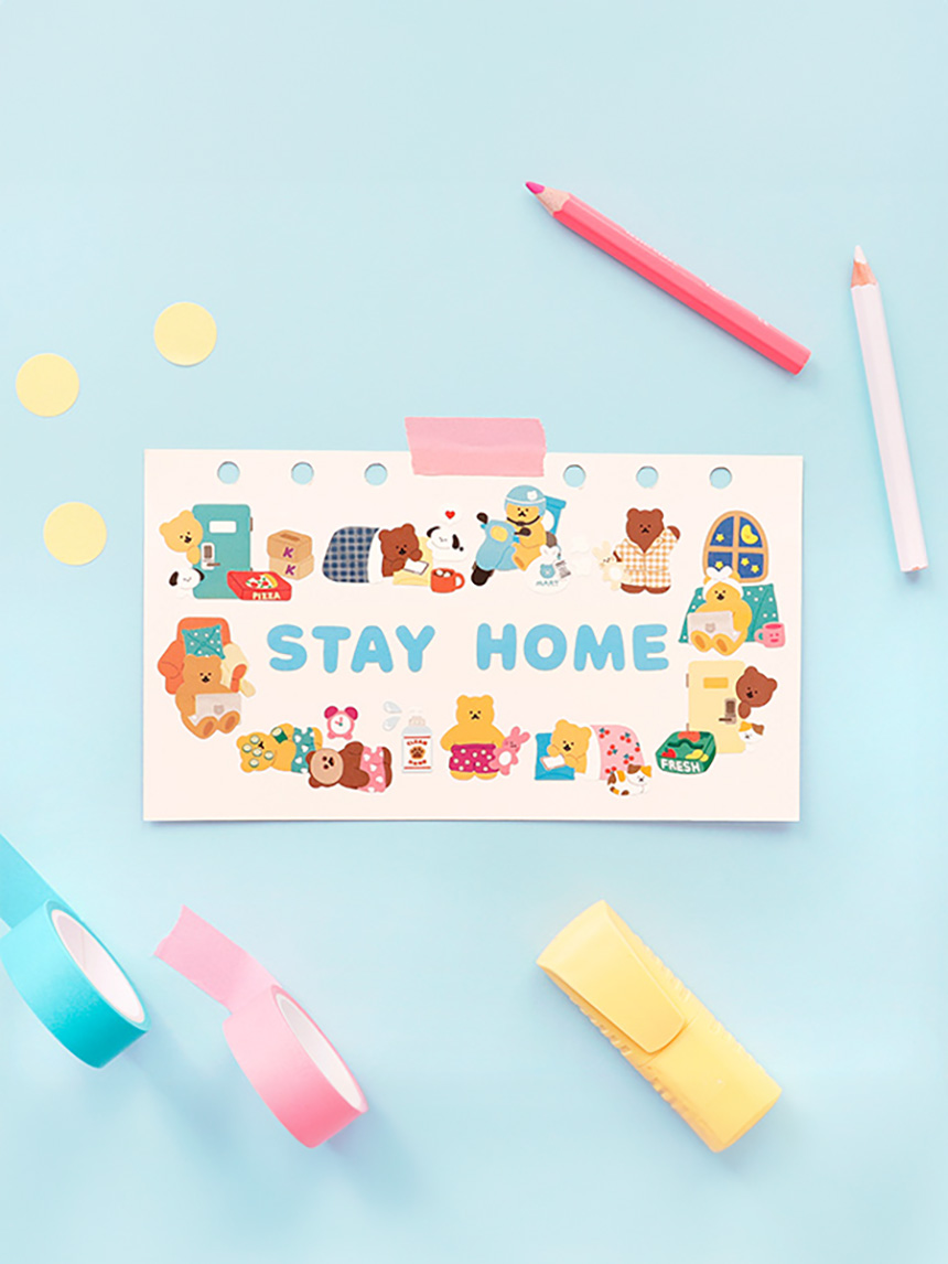 4 sheets of distribution paper stickers daily life & hobbies