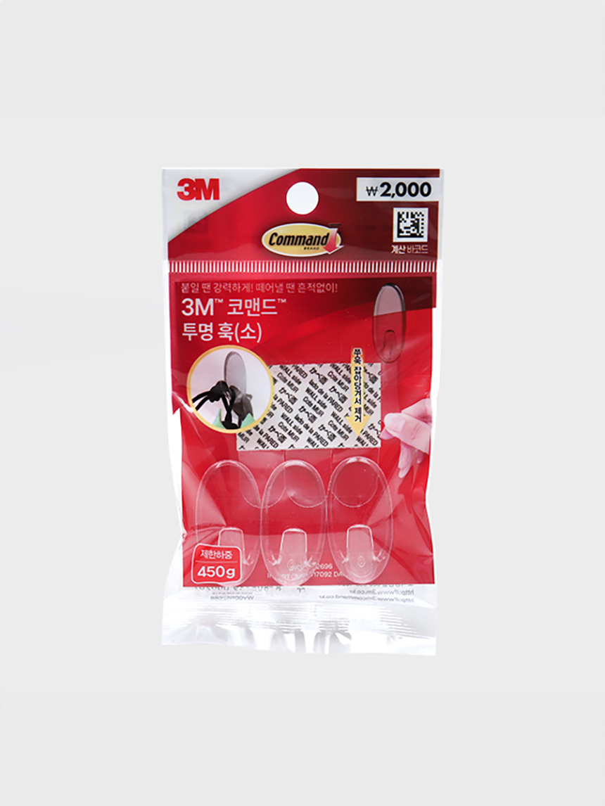 3M Command Transparent Hook Small Size 3 Pieces