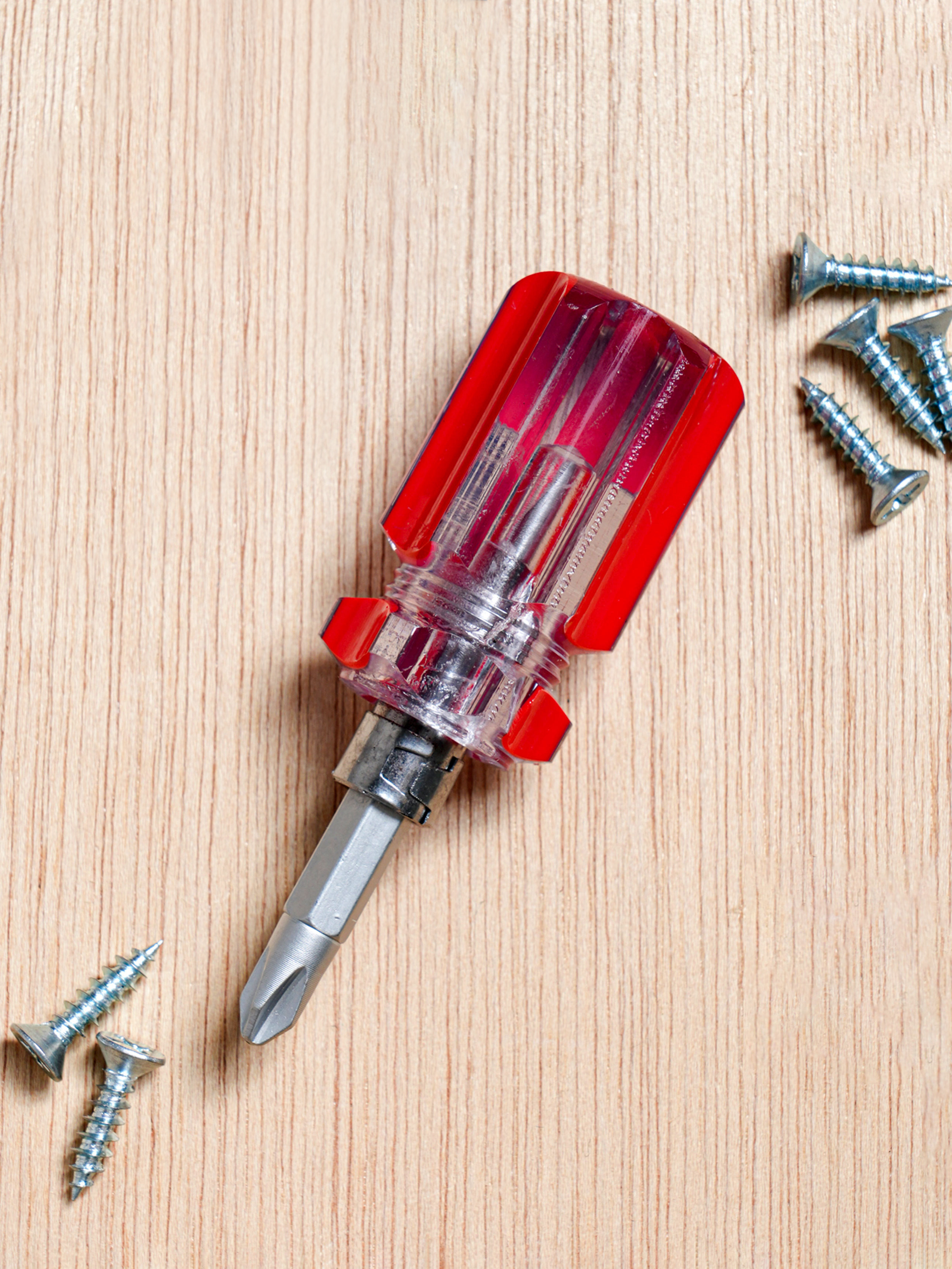 Transparent fist two-way screwdriver 6X38mm