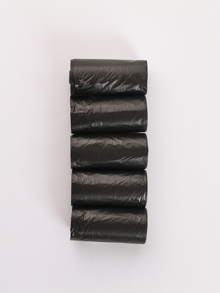 [Pet] 5 rolls of poop plastic bags black