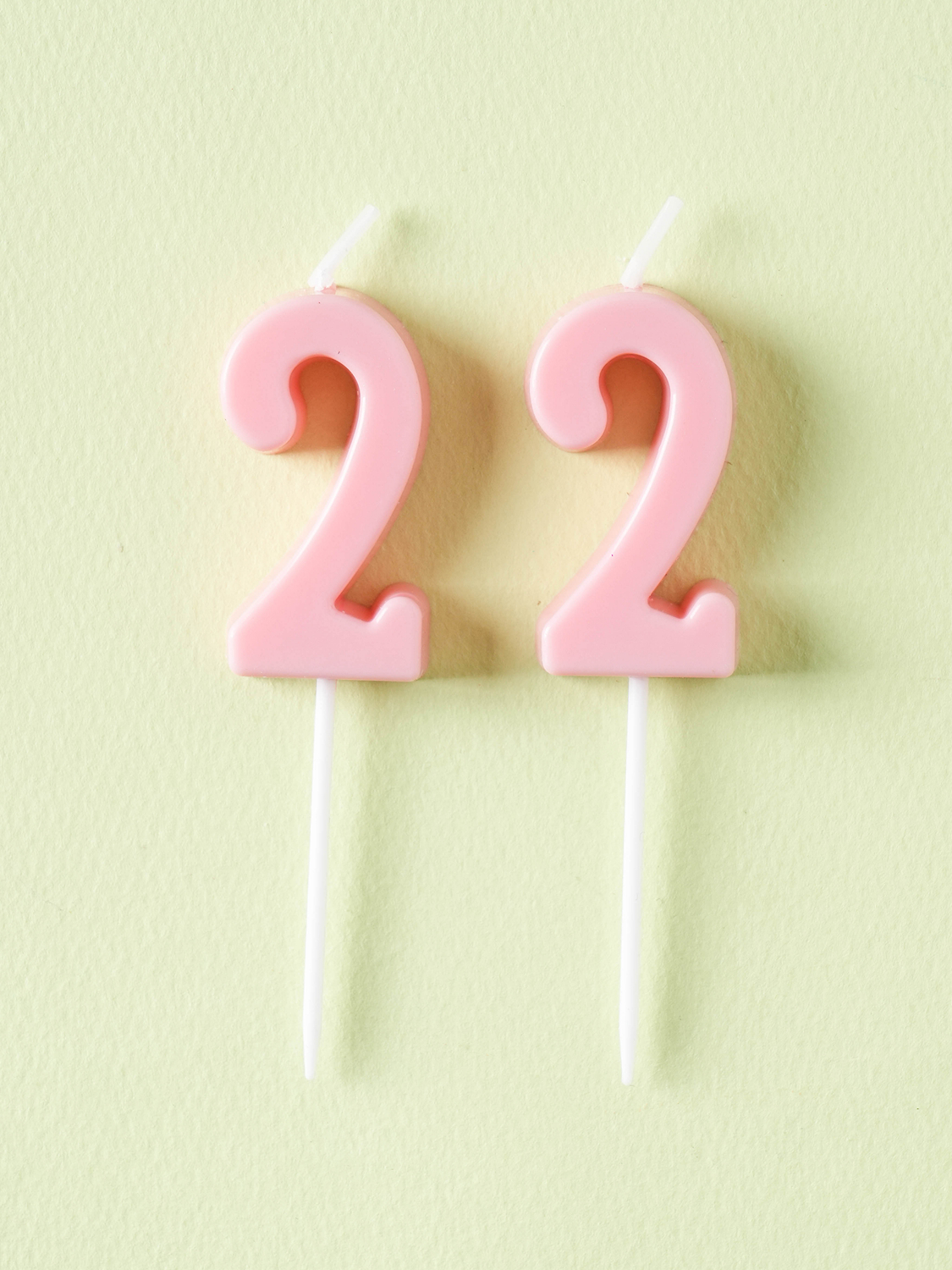Number candle 2 2pcs