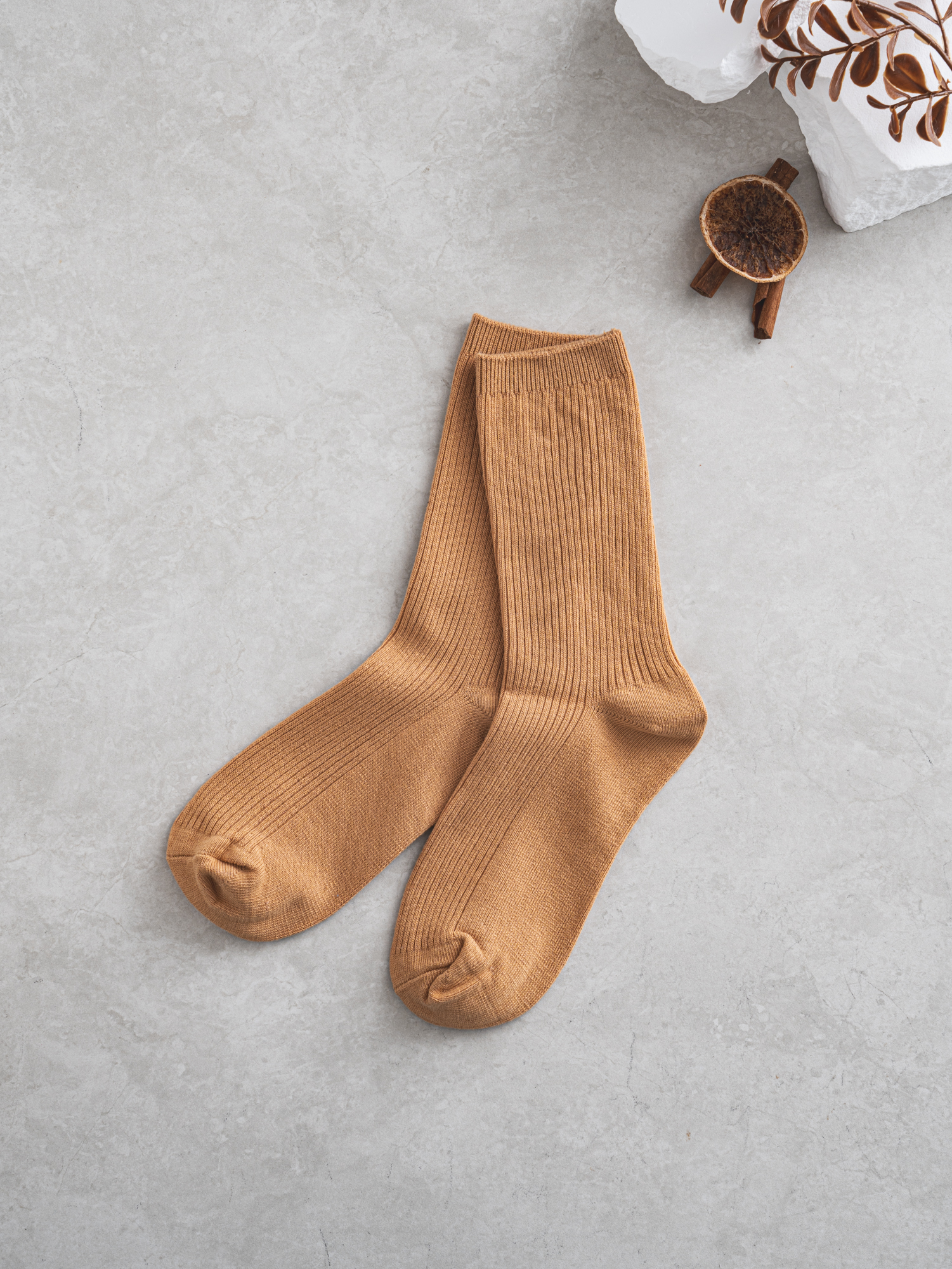 Monfoot Women's Ribbed Longwood Socks Orange