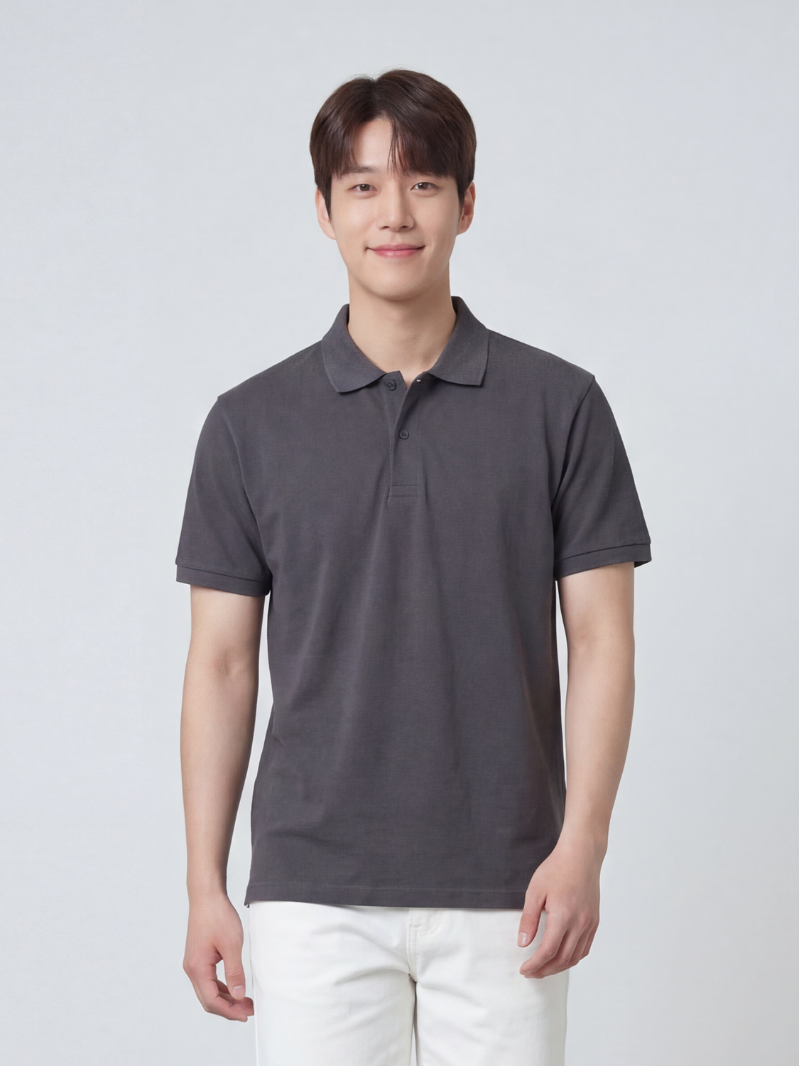 [Common] Cotton blend collar 100/110 deep gray