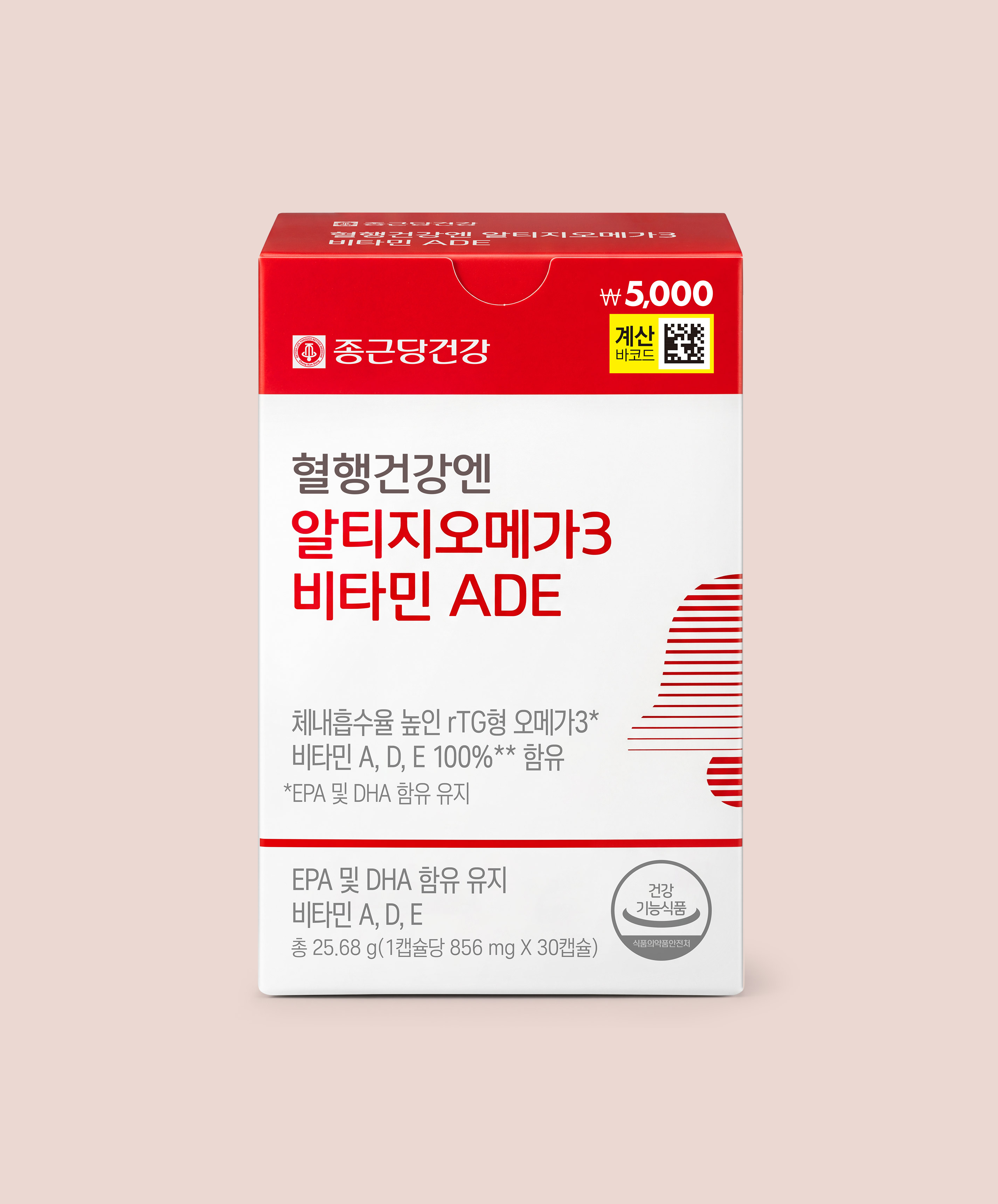 Chong Kun Dang Health Blood Circulation Health rTG Omega3 Vitamin ADE 30 Capsules 30 Days’ Worth