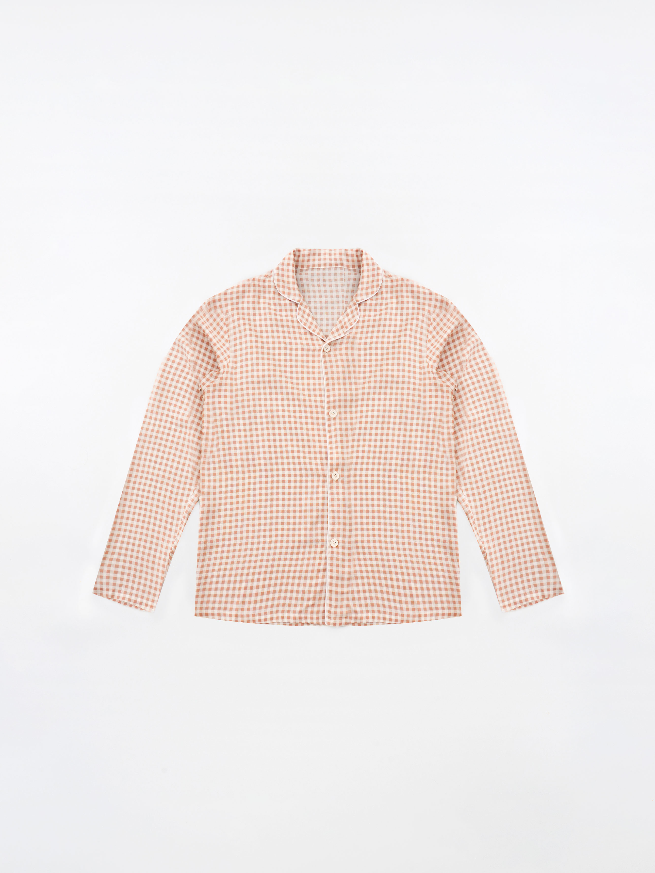 [Common] Rayon pattern long sleeve top L Brown