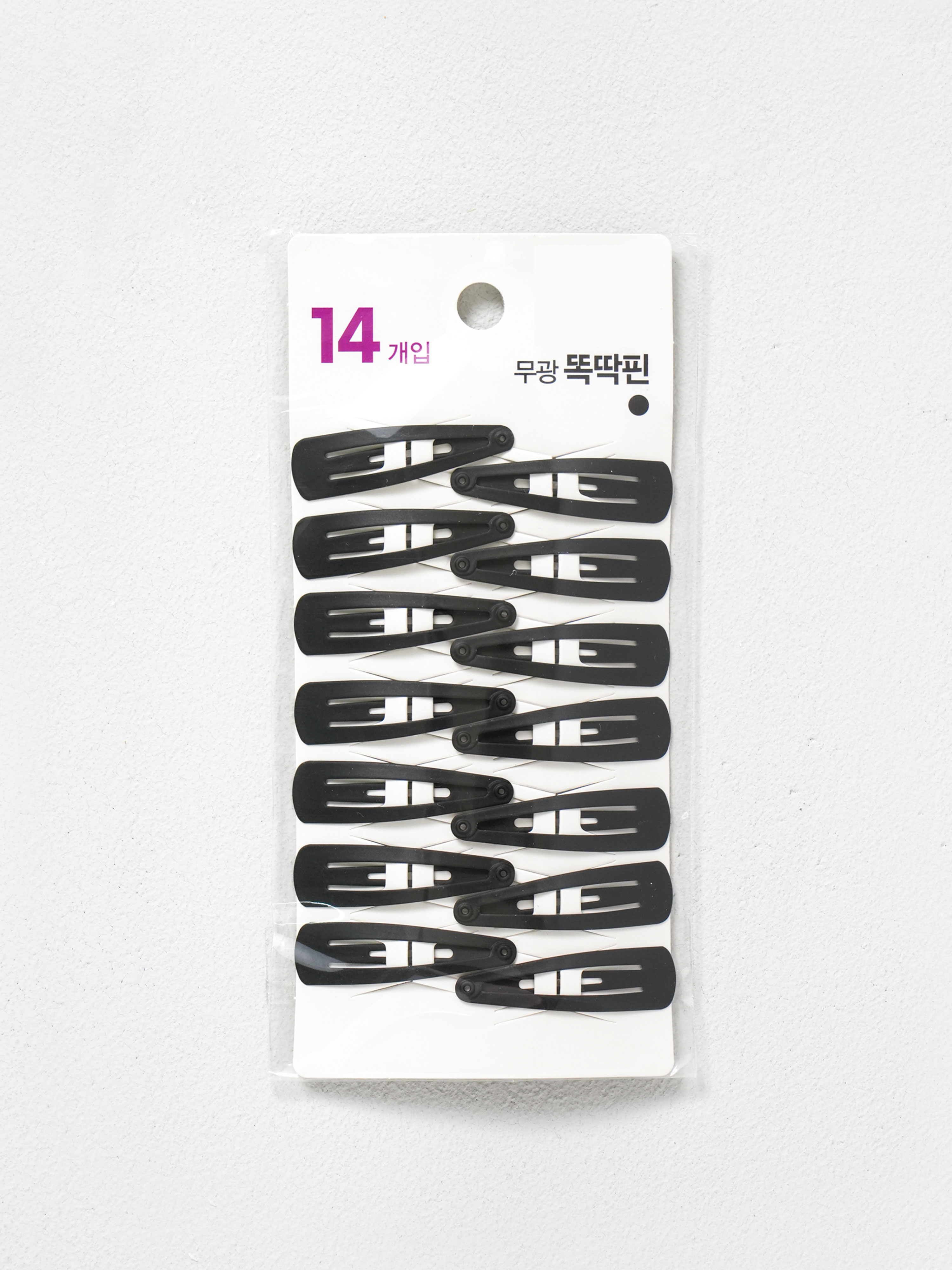 Basic hair snap pin matte 5 cm 14 pieces