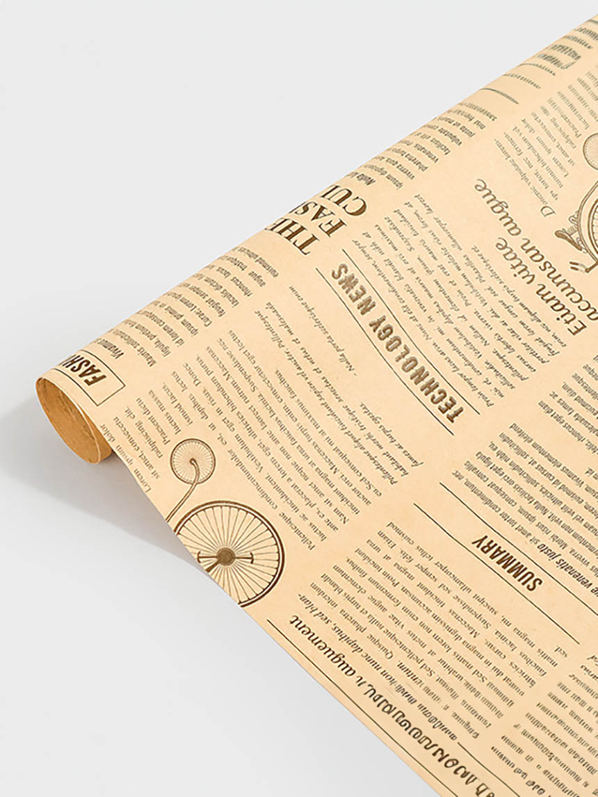 Vintage newspaper design wrapping paper