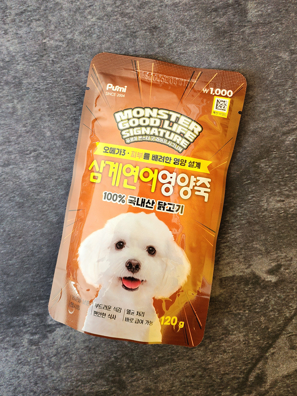 [Pet] Monster Good Life Dog Nutrition Porridge Samgye & Salmon 120 g