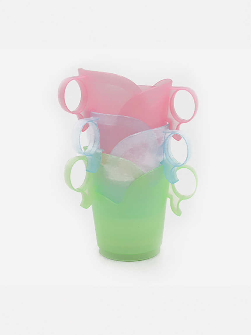 6 colored paper cup holders