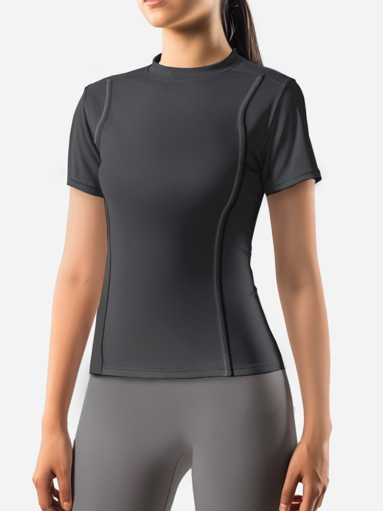 [Women] Slim fit short sleeve S/M/L black
