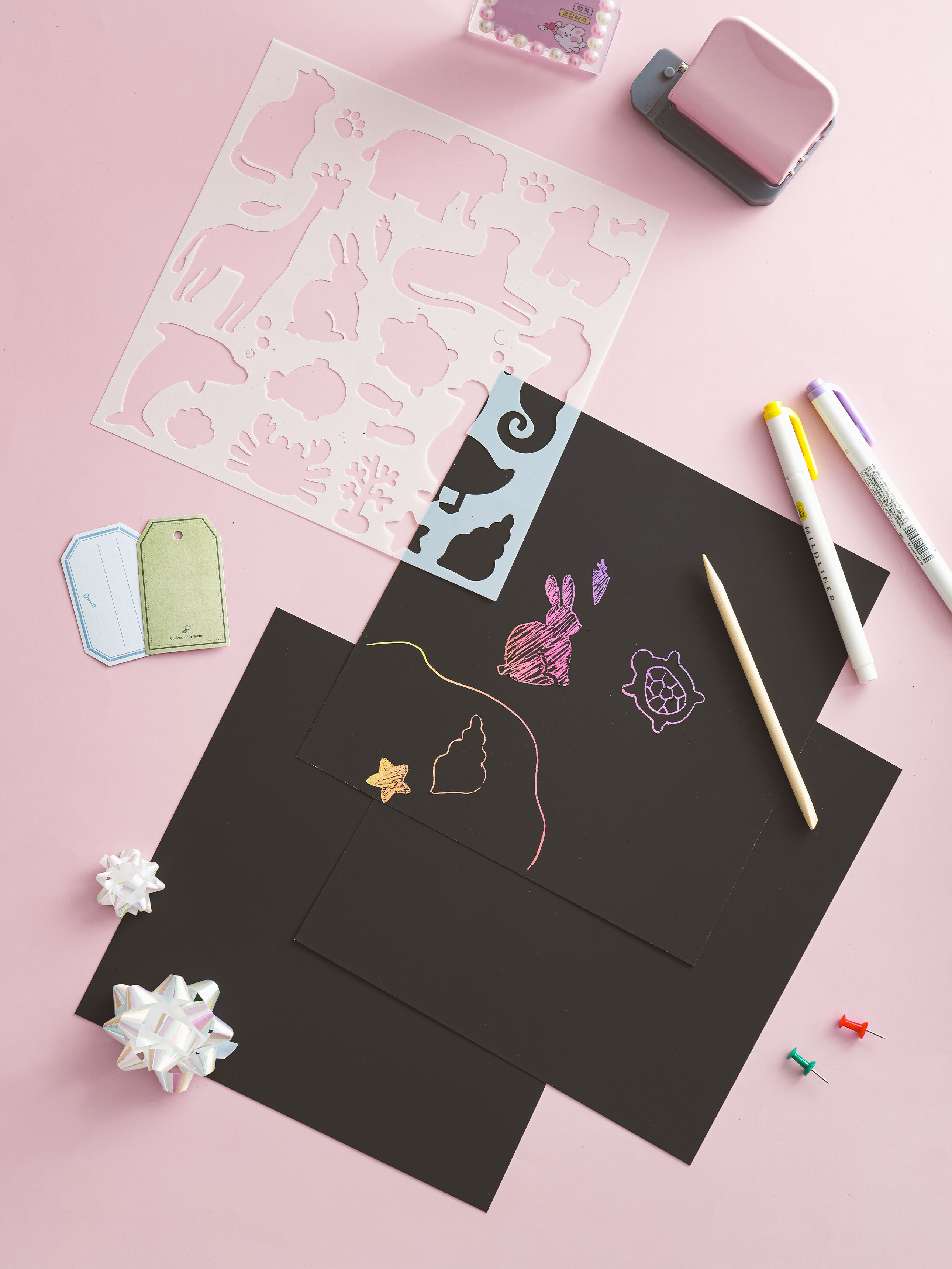 Scratch & Shape Ruler Set 3 Pieces