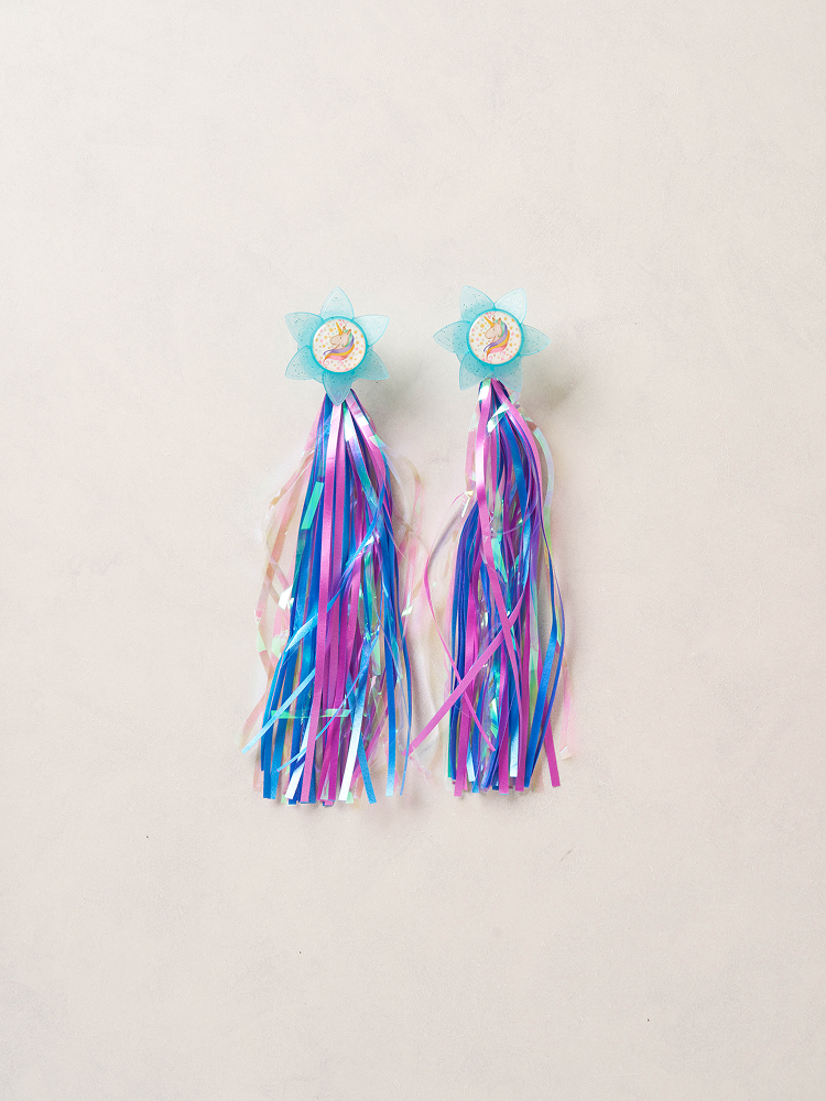 2-pack of decorative tassels for handlebars, blue