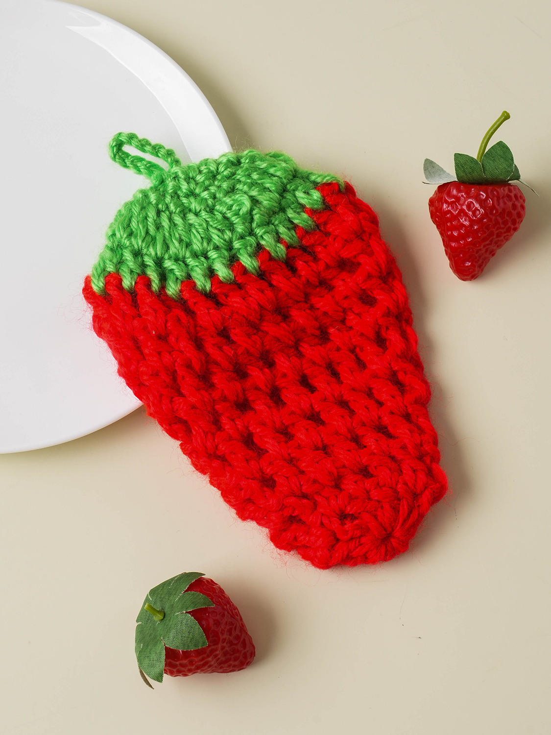 acrylic scrubber strawberry