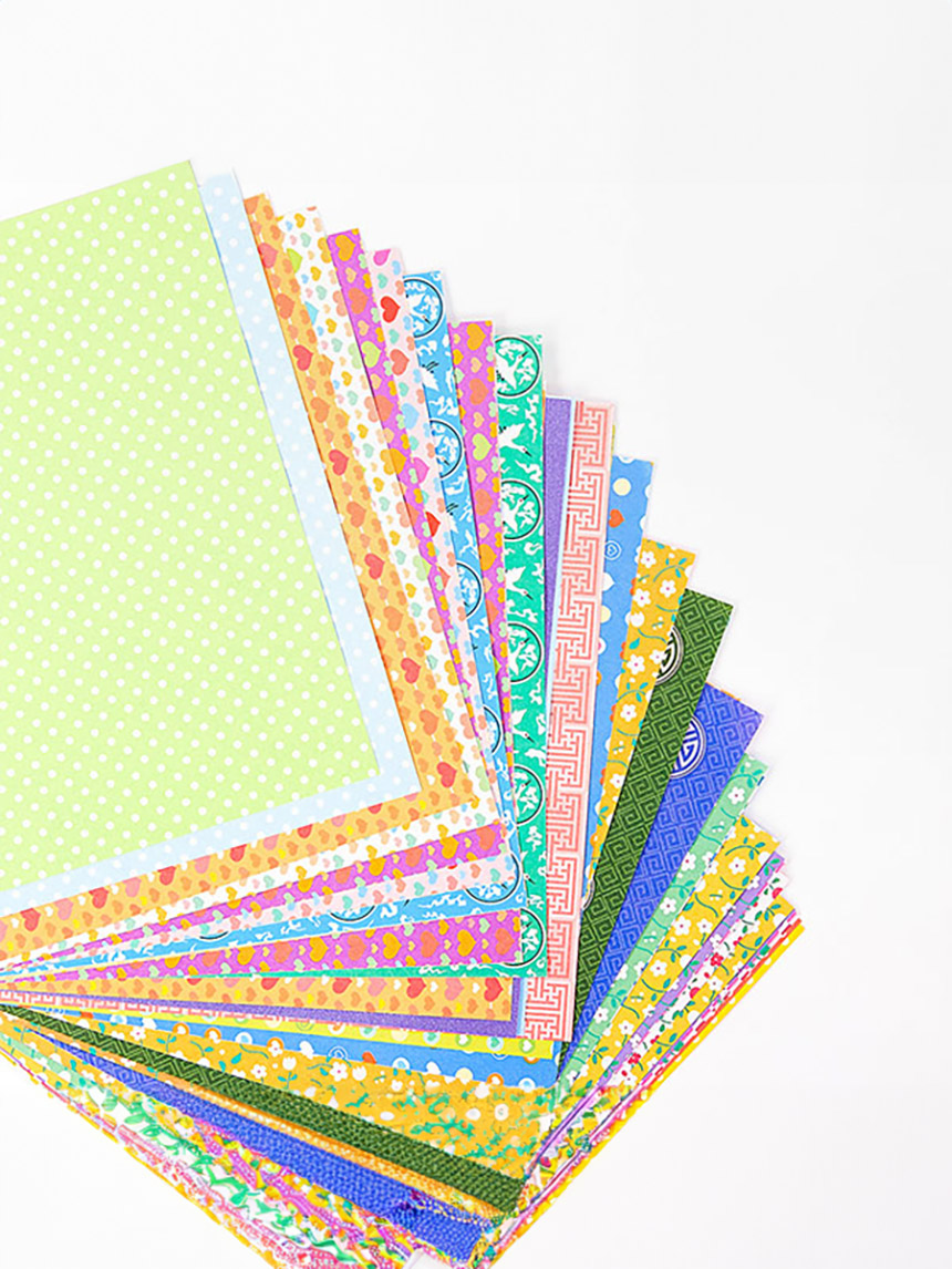 80 sheets of paper-nara patterned double-sided colored paper