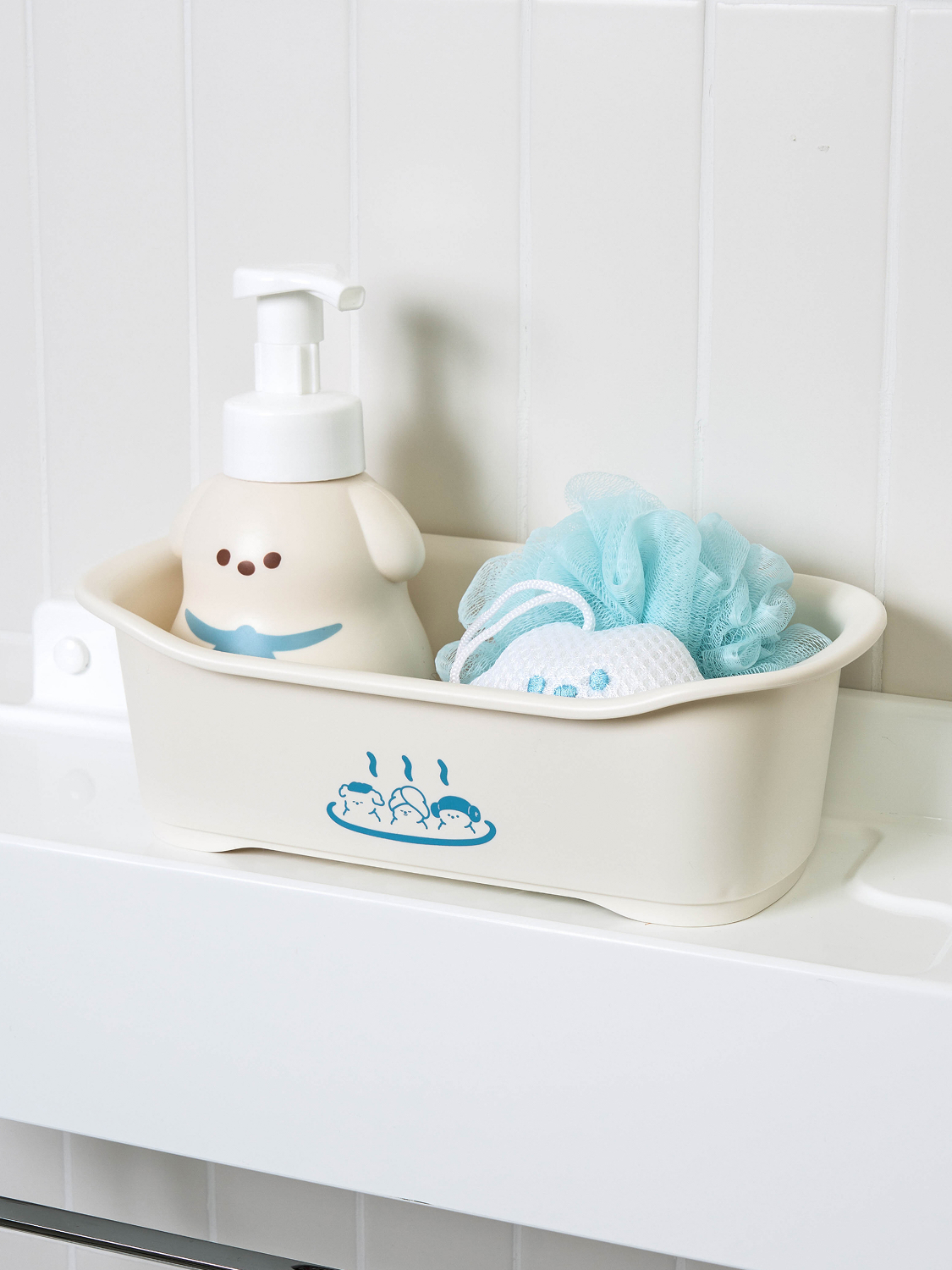 Clumpy bathroom organization storage box
