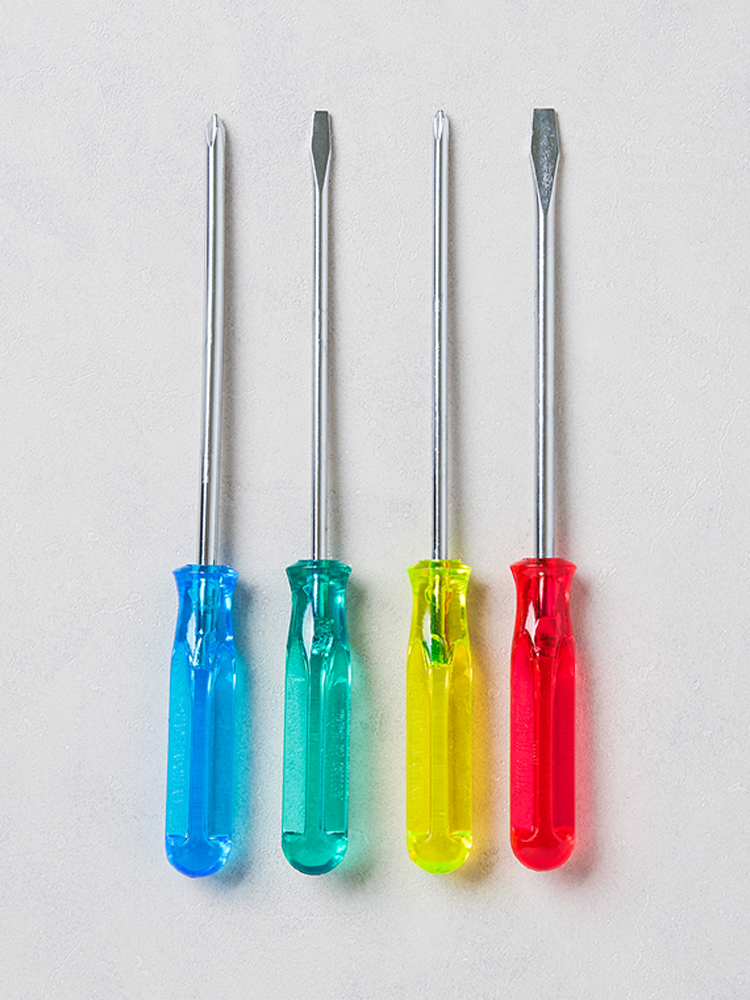 Set of 4 transparent handle drivers