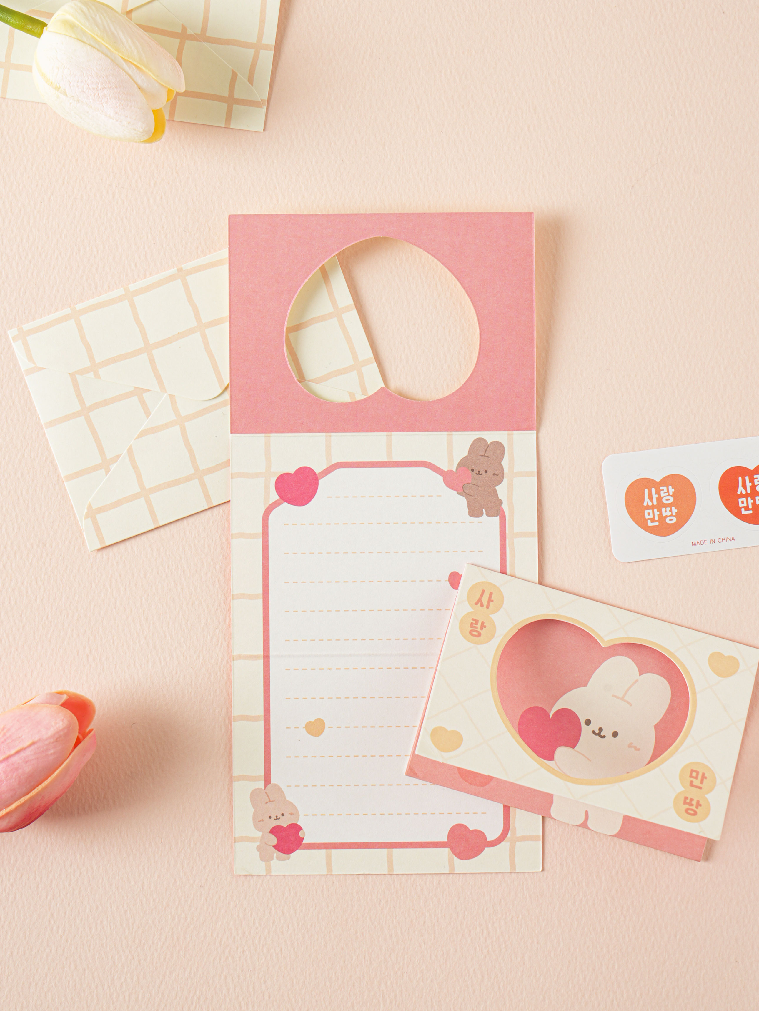 2 heart frame vertical folding cards