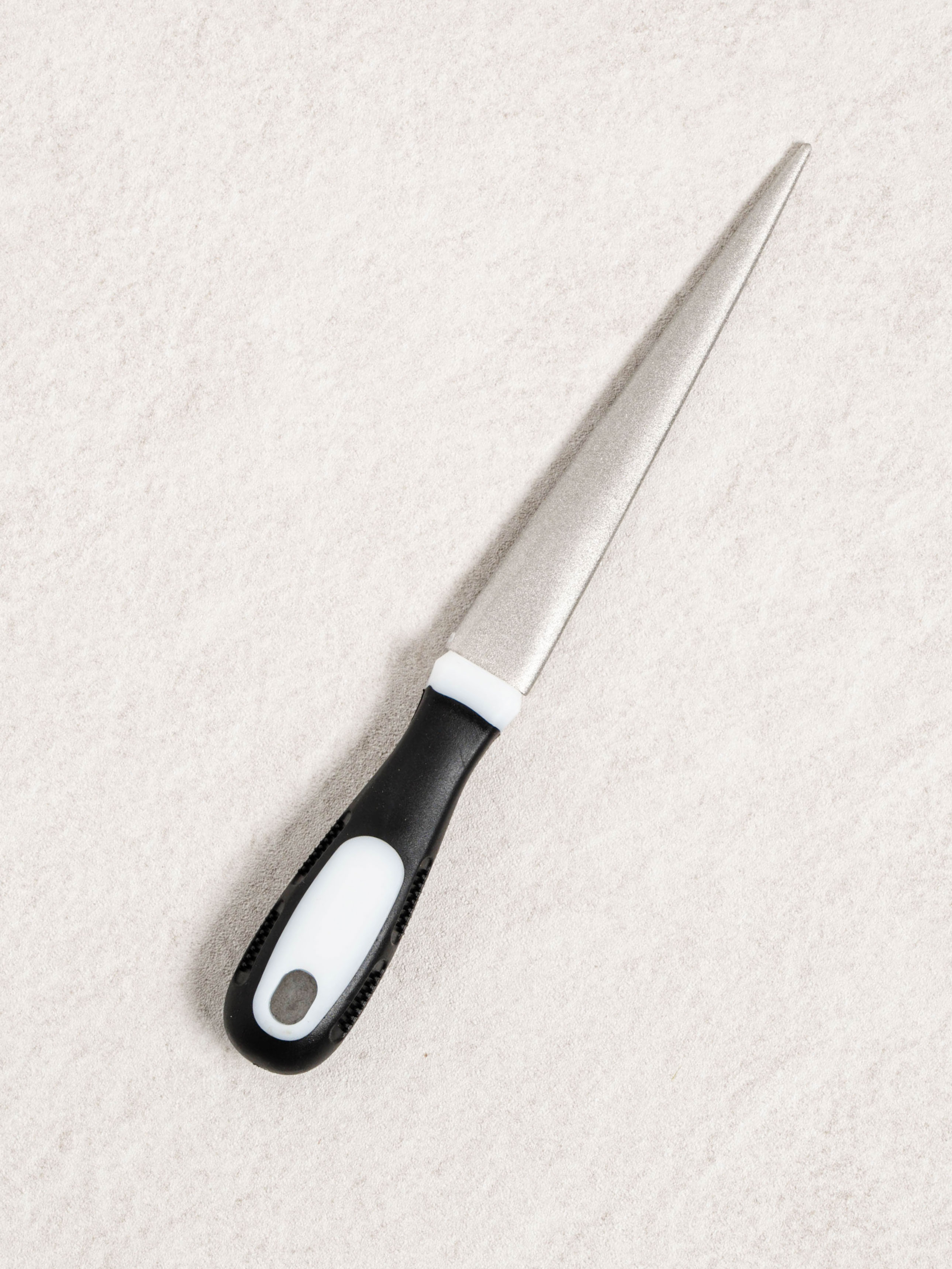 Curved knife sharpener handle type