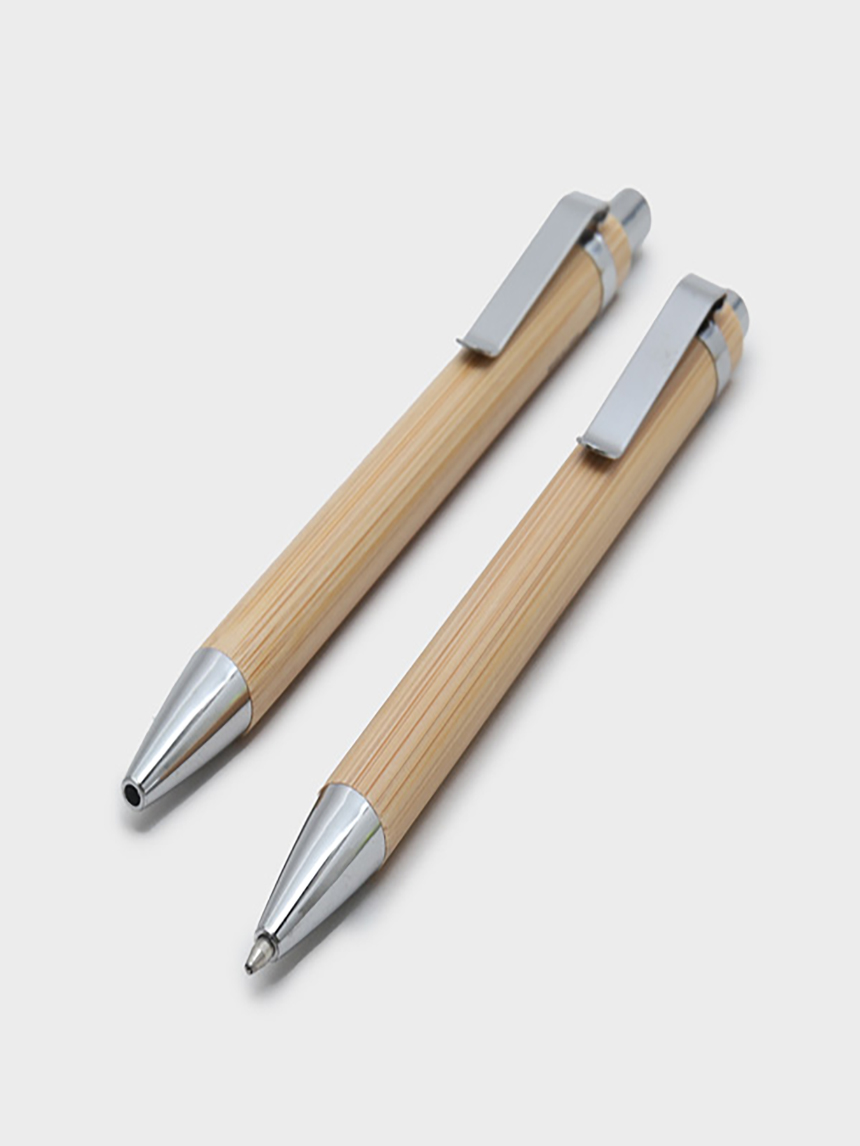 Bamboo ballpoint pen 1.0 mm 2 pieces