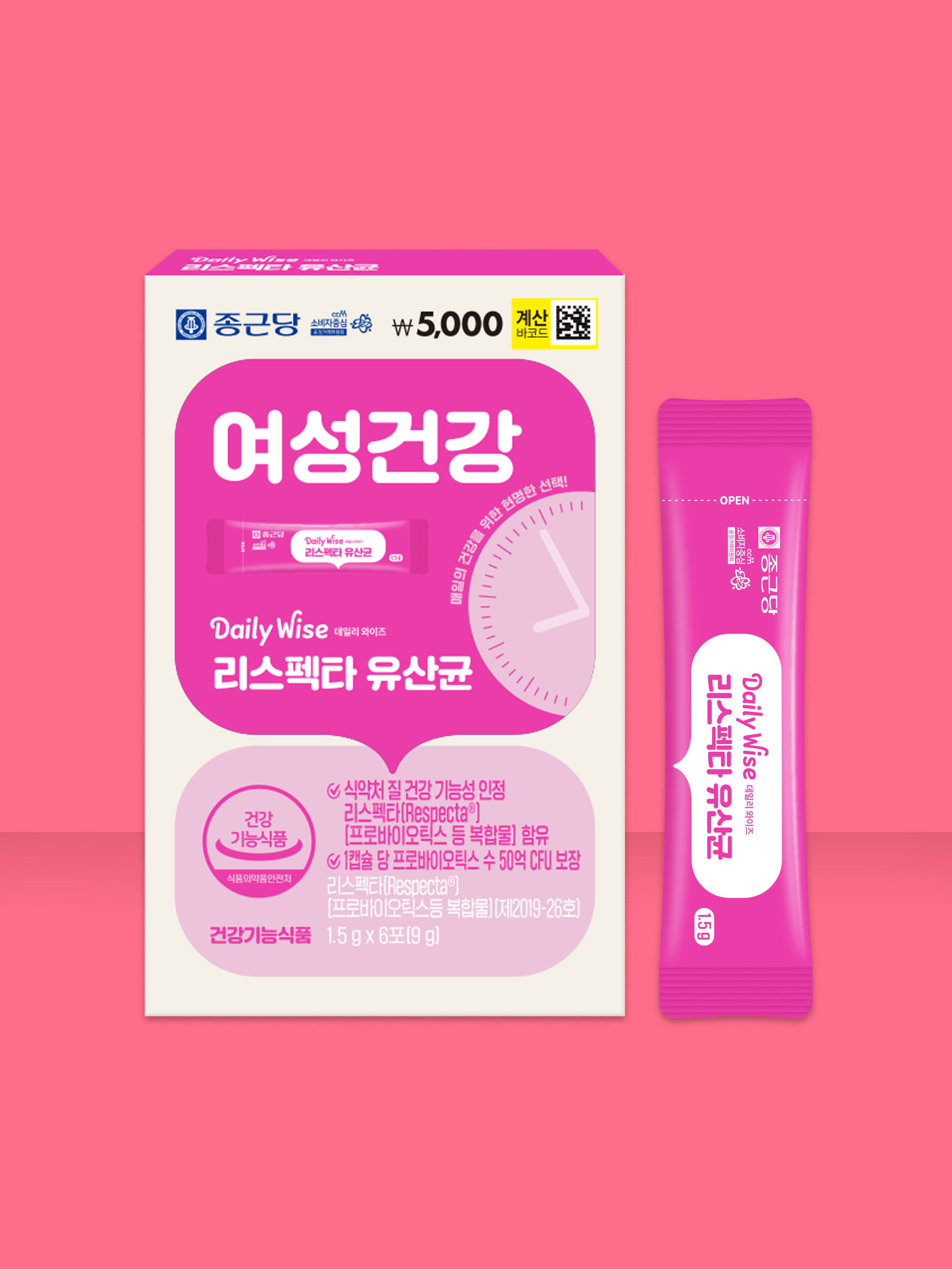 Chong Kun Dang Daily Wise Respecta Lactobacillus 6 packets, 6-day supply