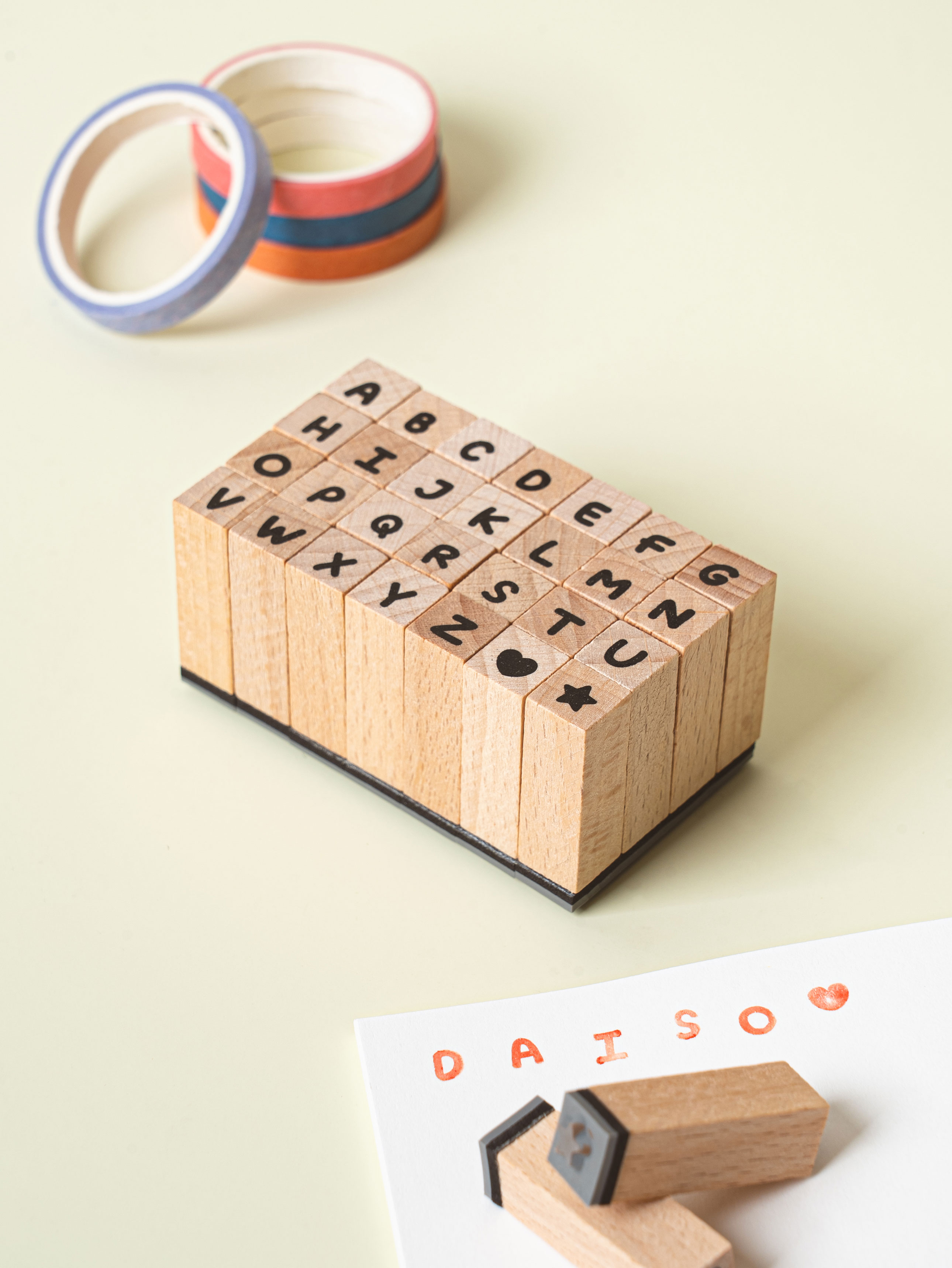 28 handwritten alphabet stamps