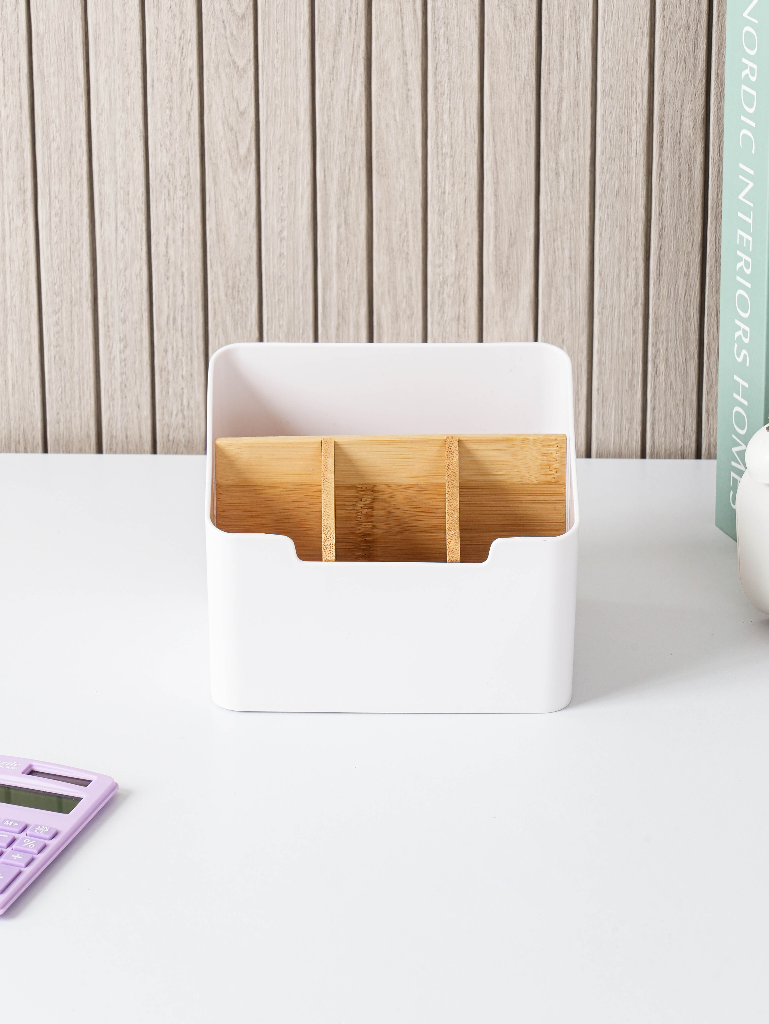 wooden slats organizer