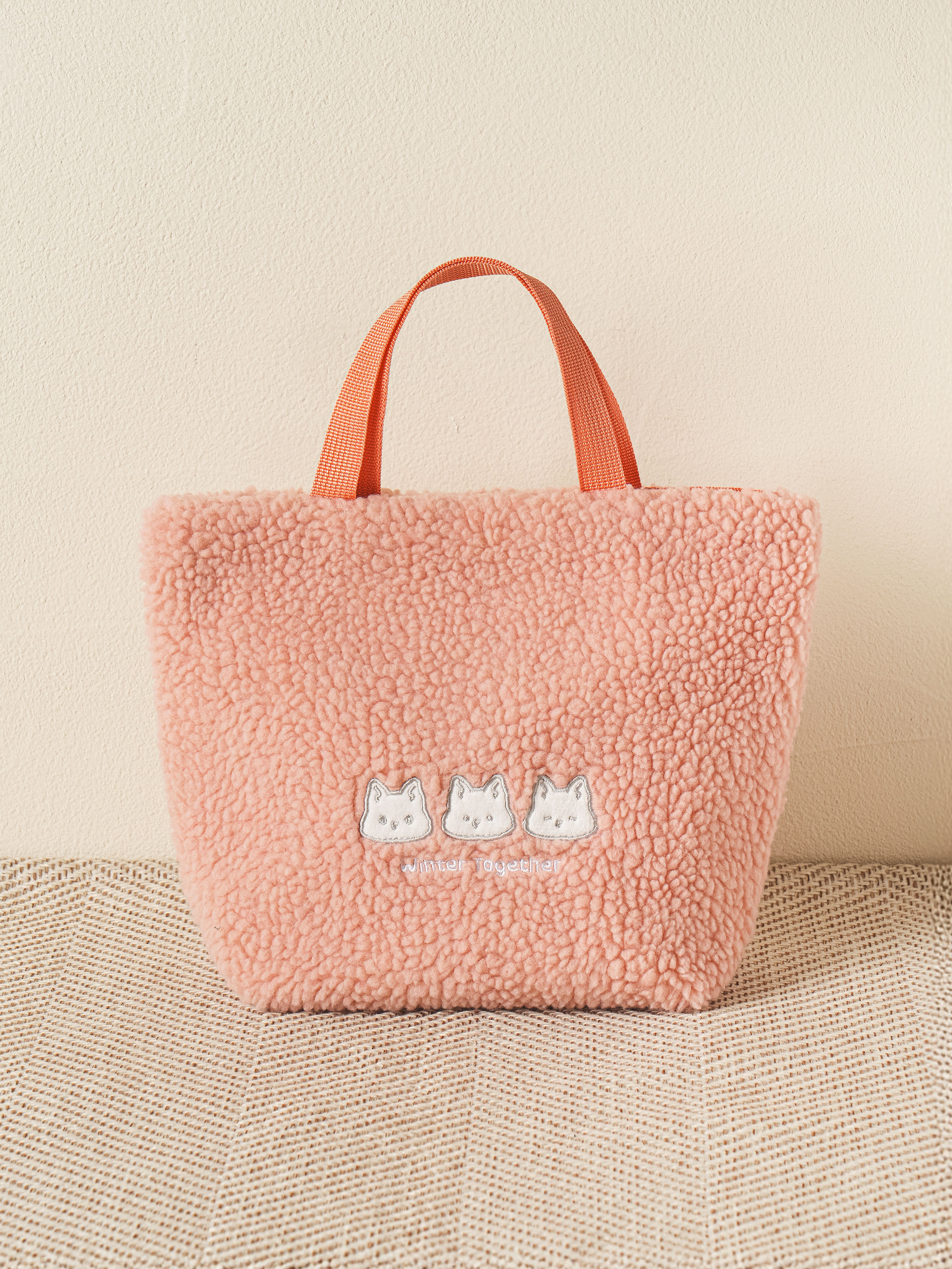 Winter Together Bubbly Tote Bag Pink