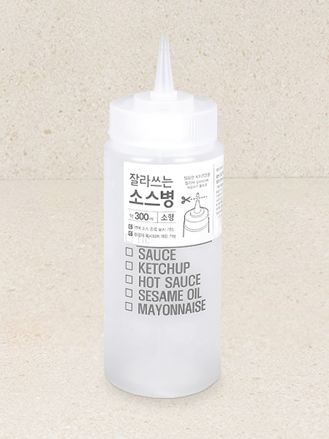 300ml sauce bottle for cutting