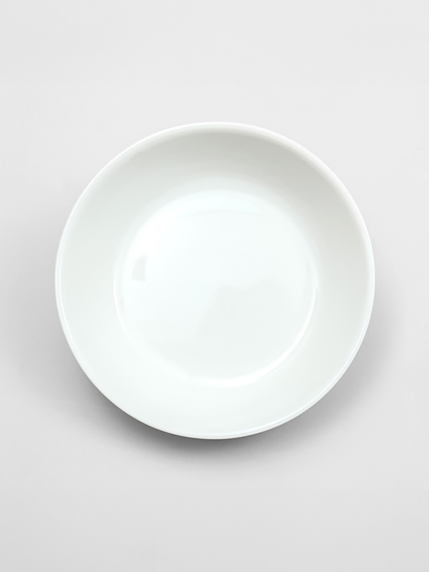 Milky white round side dish small