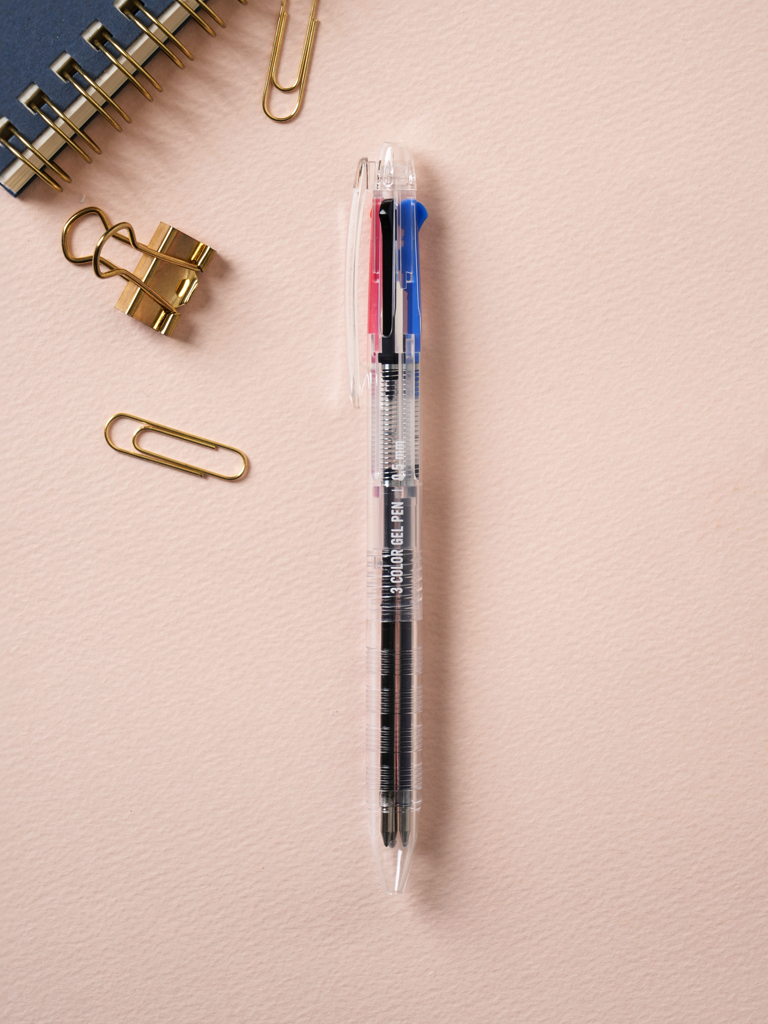 3-color neutral gel pen 0.5 mm black, blue, red