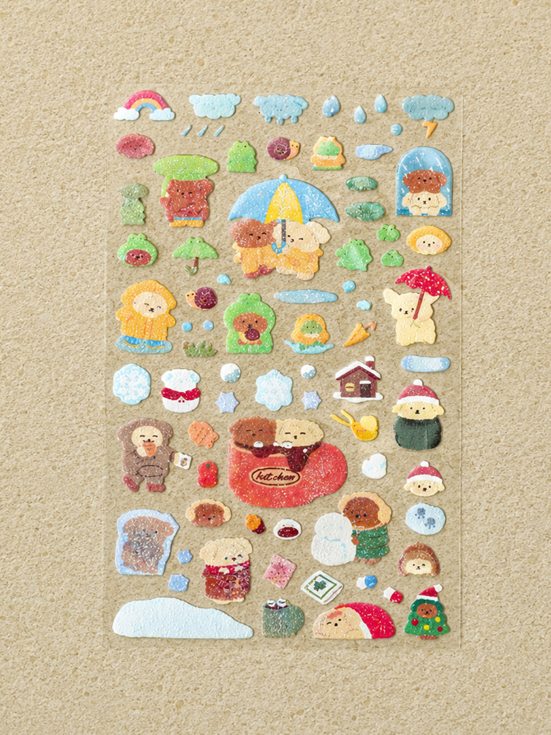 4 pieces of Janpearl weather stickers