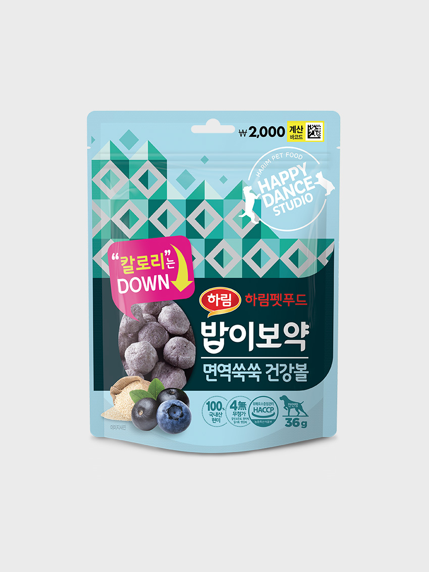 [펫] 하림 밥이보약 면역쑥쑥 건강볼 36 g