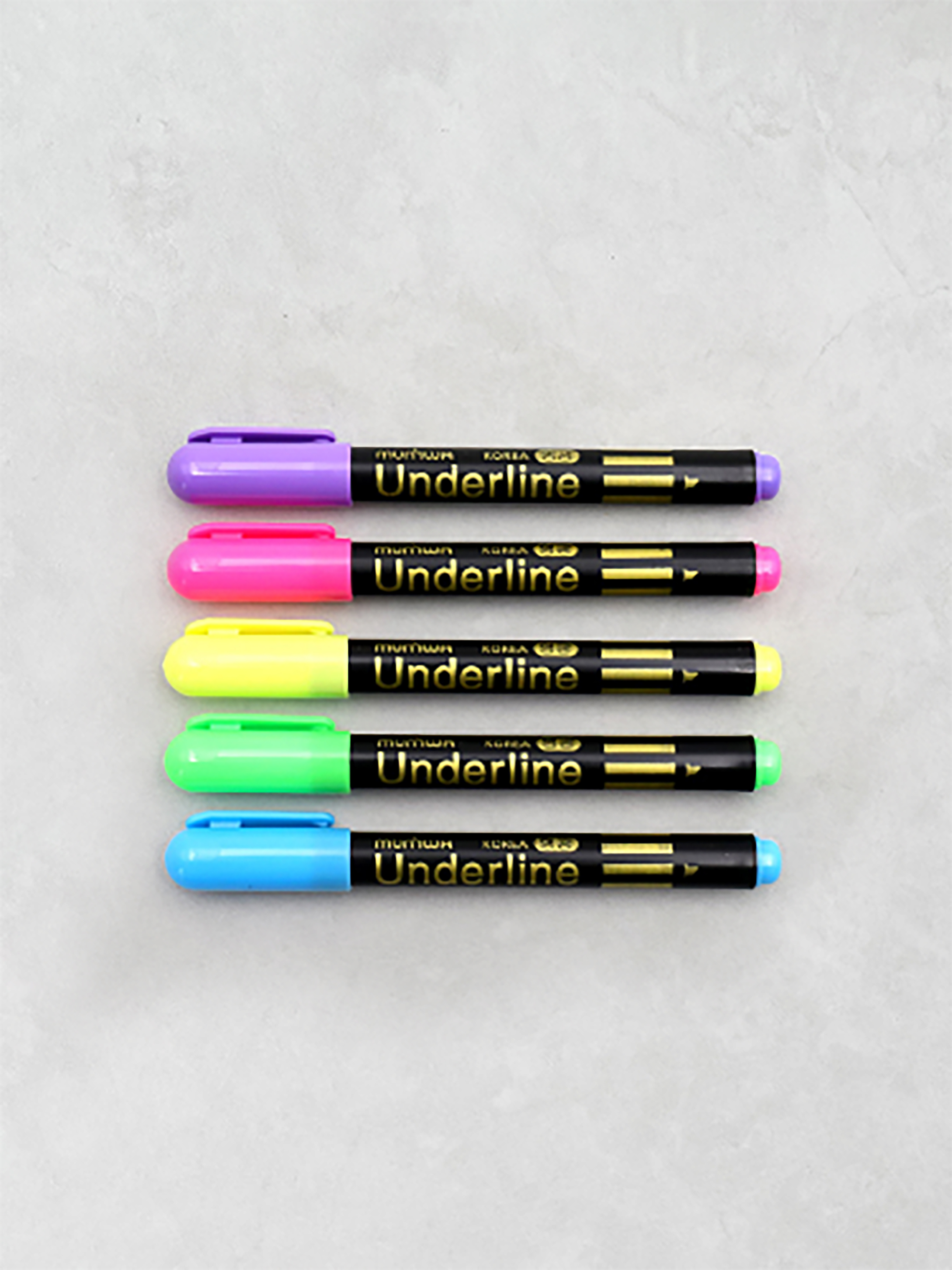 Underline highlighter 5 colors, 5 packs