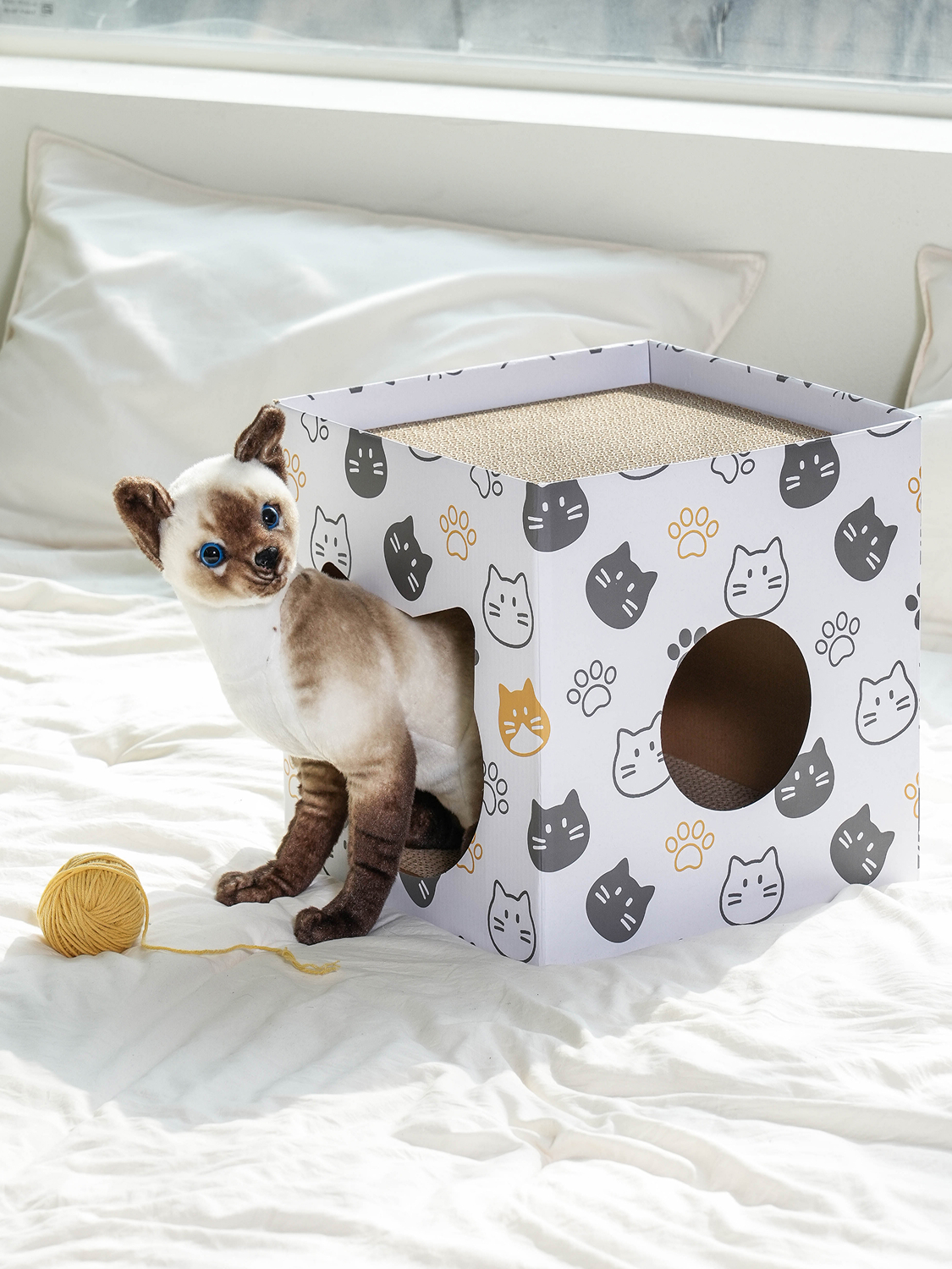 [Pet] 2-tier scratcher paper house