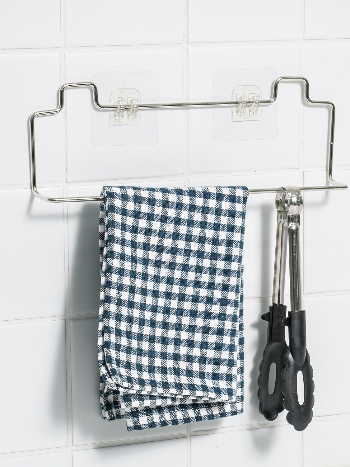 Adhesive stainless steel multipurpose hanger 25.5 cm