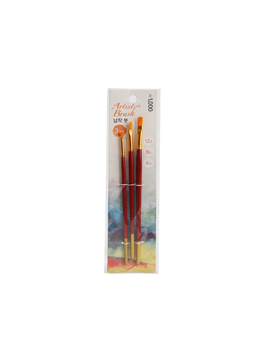 3 color body flat brushes