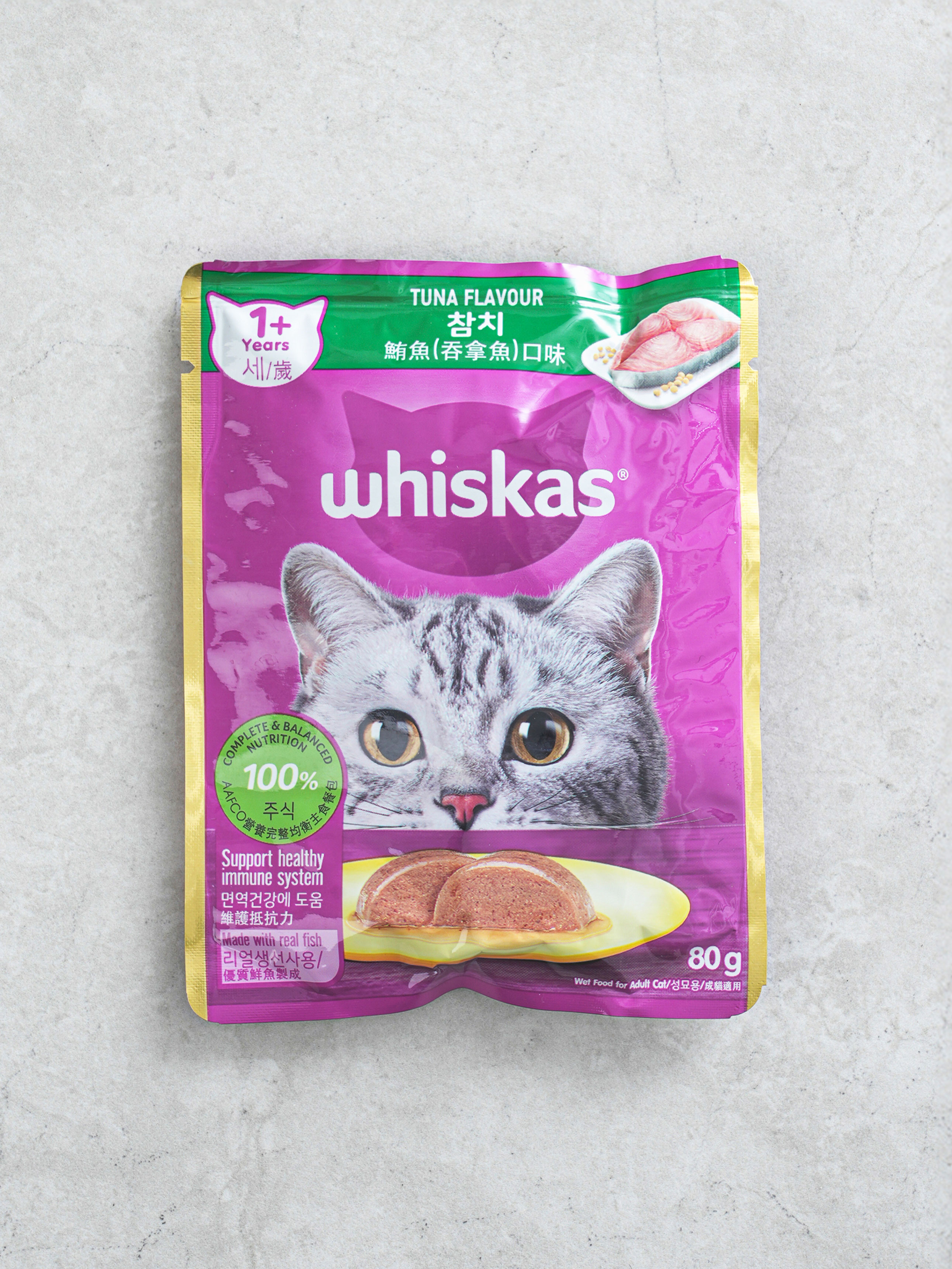 [Pet] Wiscas adult cat pouch 80 g tuna