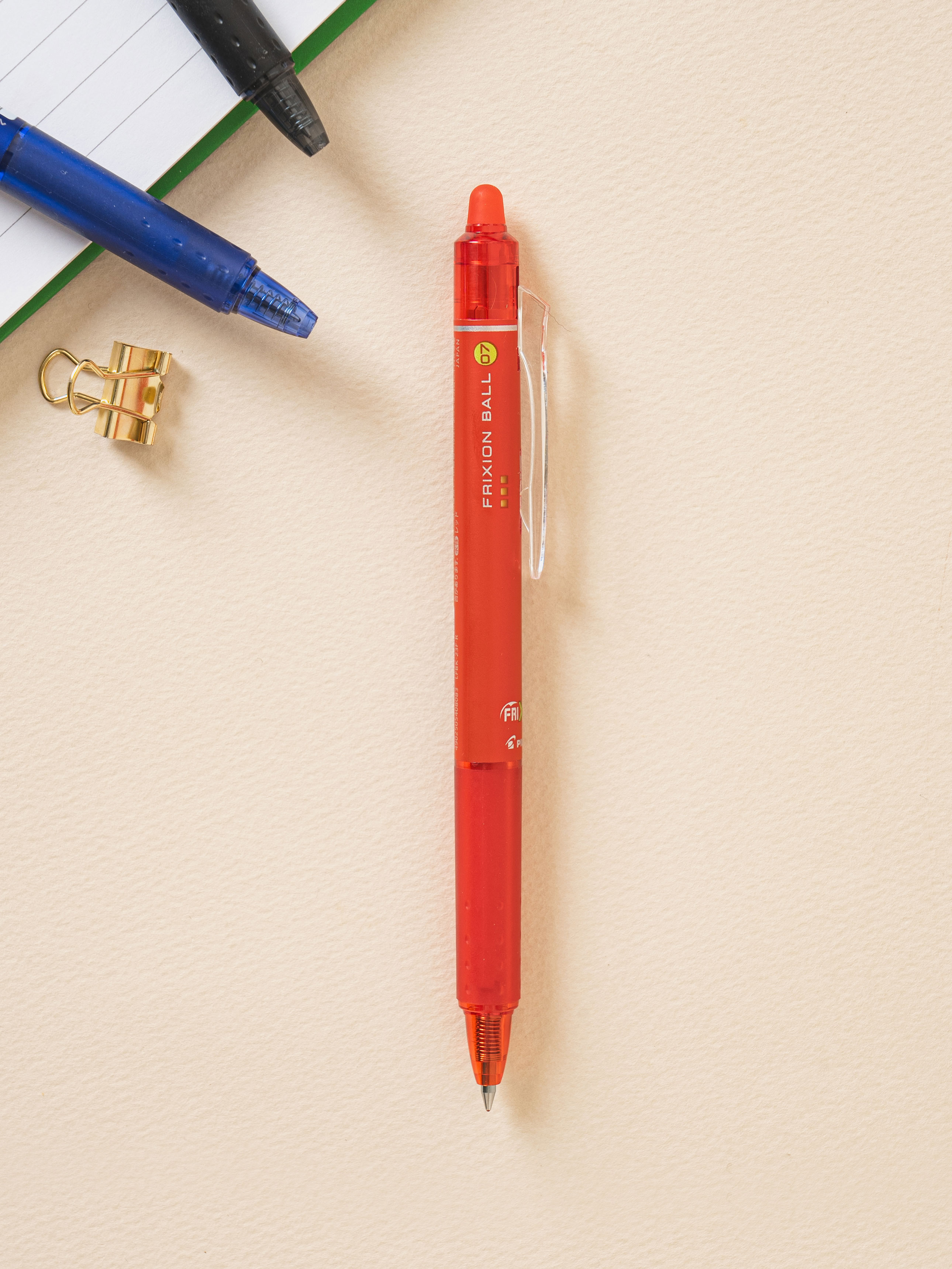 Pilot erasable ballpoint pen friction ball knock 0.7 mm red